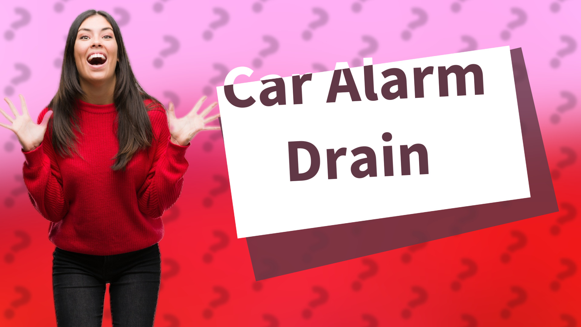 Car Alarm Drain