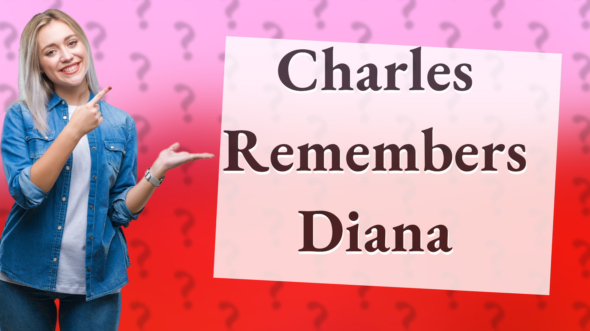 Charles Remembers Diana