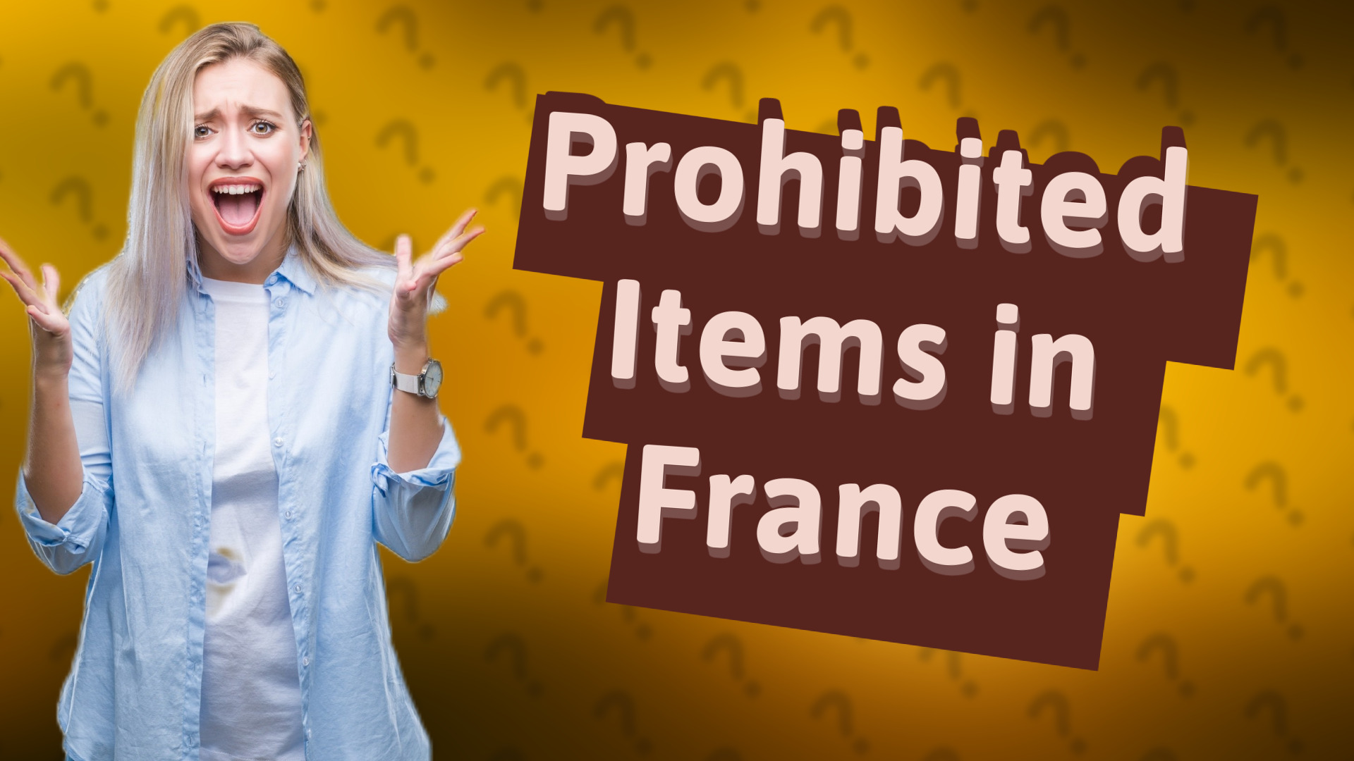 Prohibited Items in France