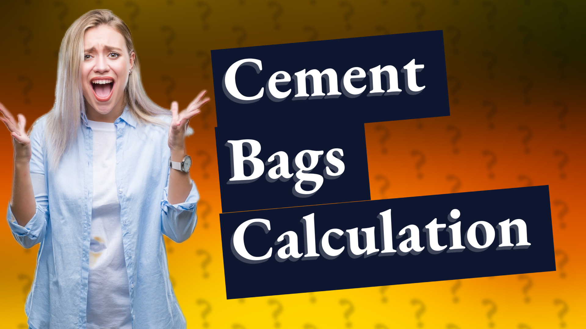 Cement Bags Calculation