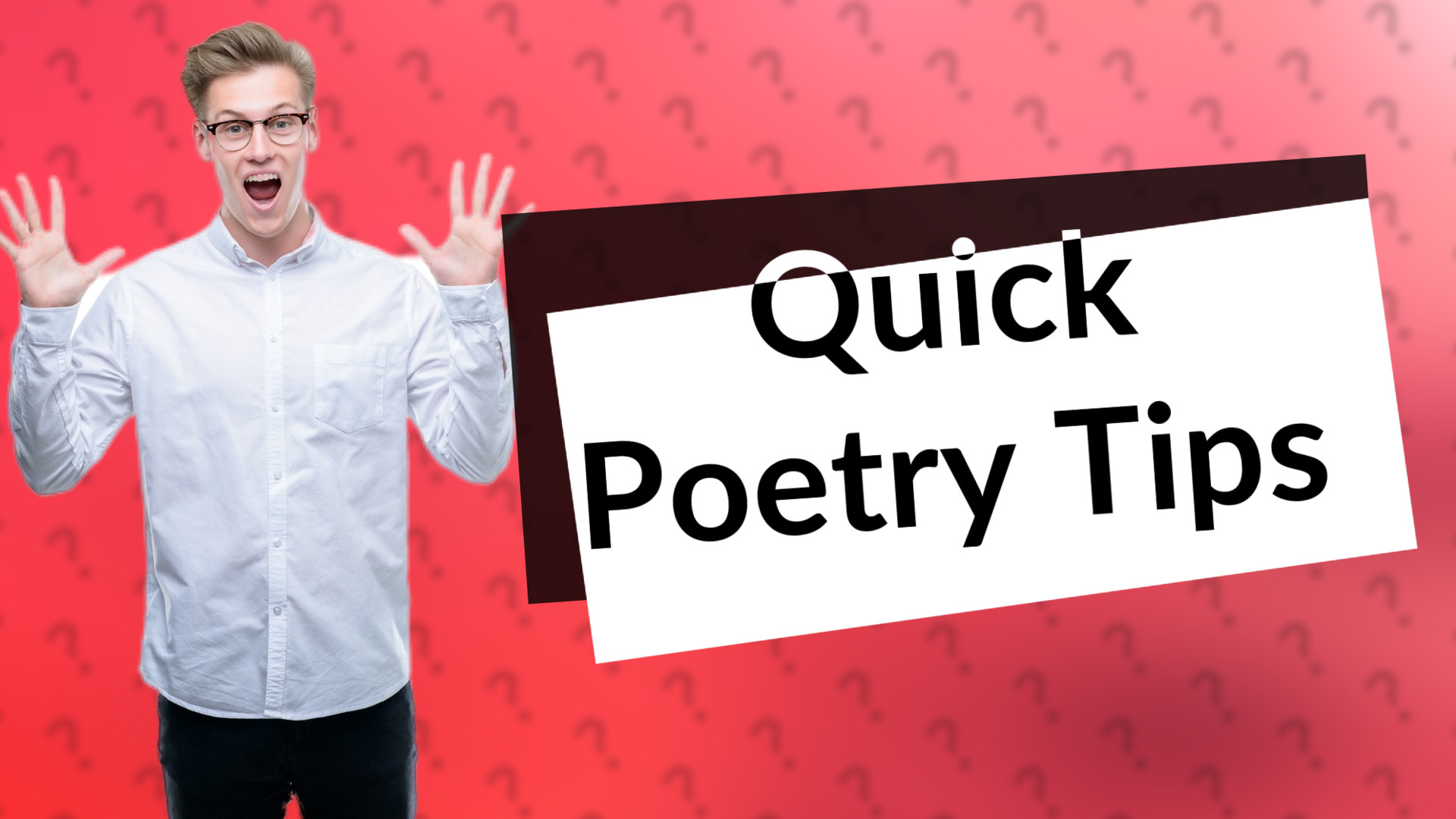 Quick Poetry Tips