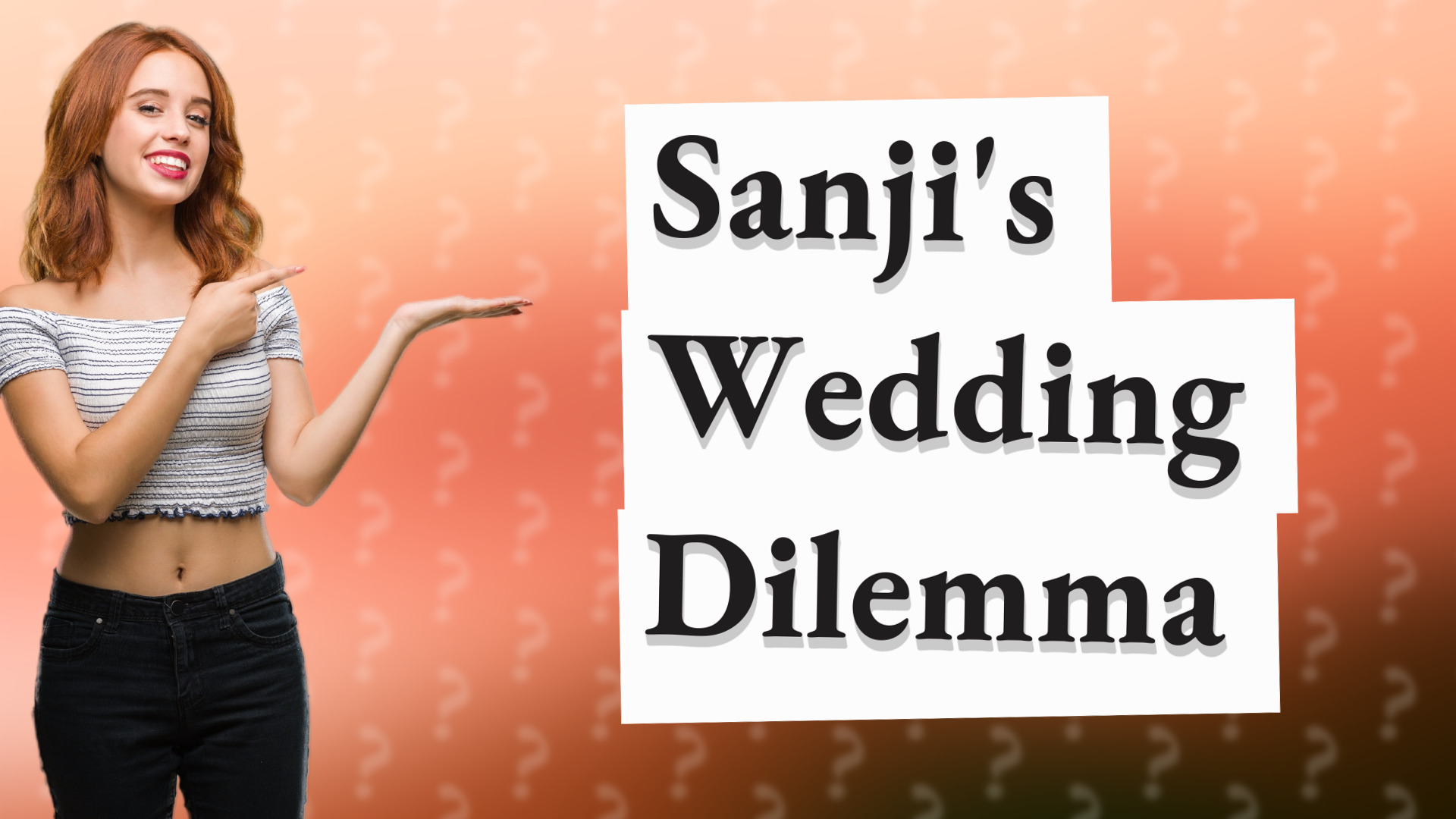 Sanji's Wedding Dilemma