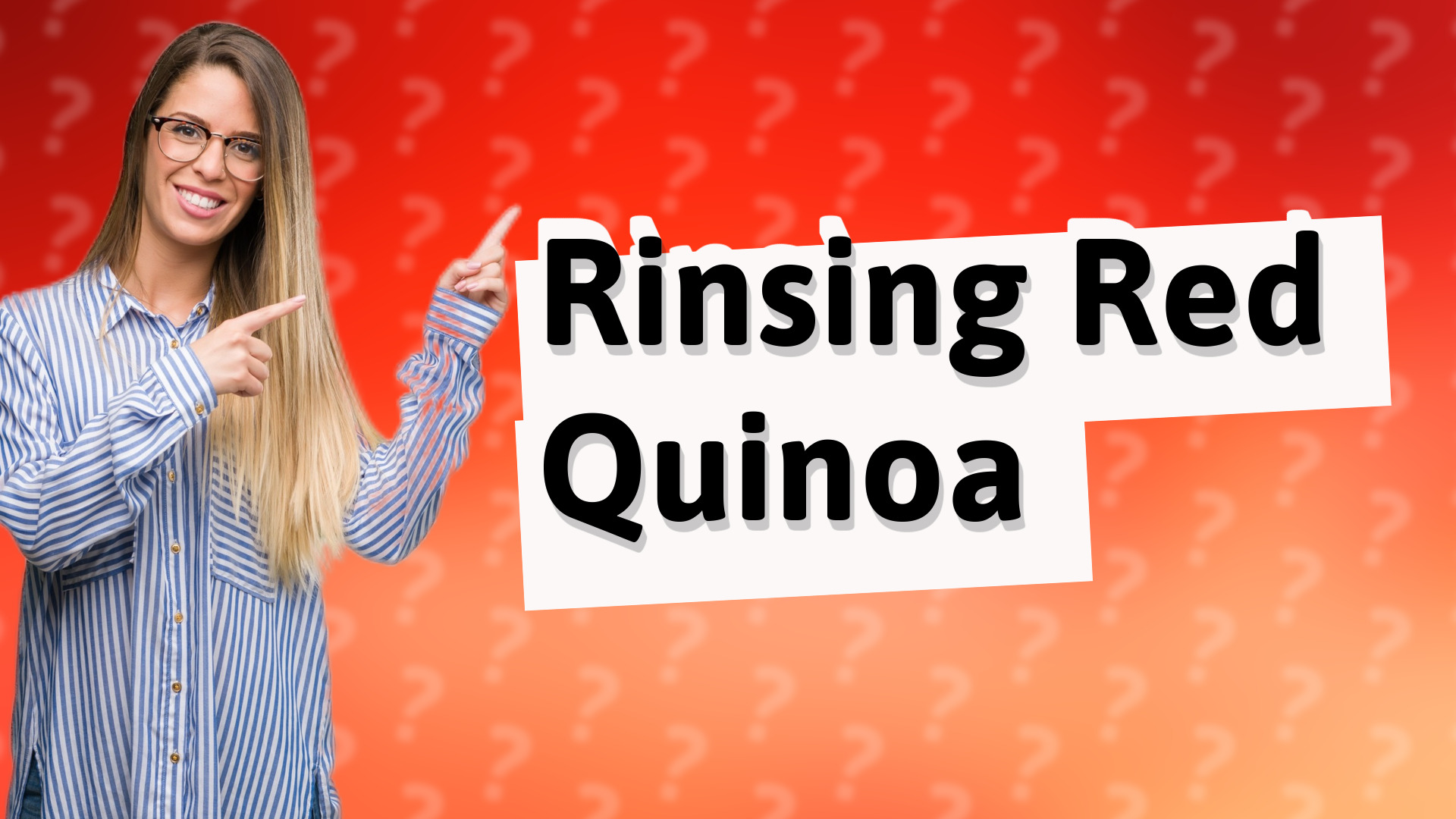 Rinsing Red Quinoa