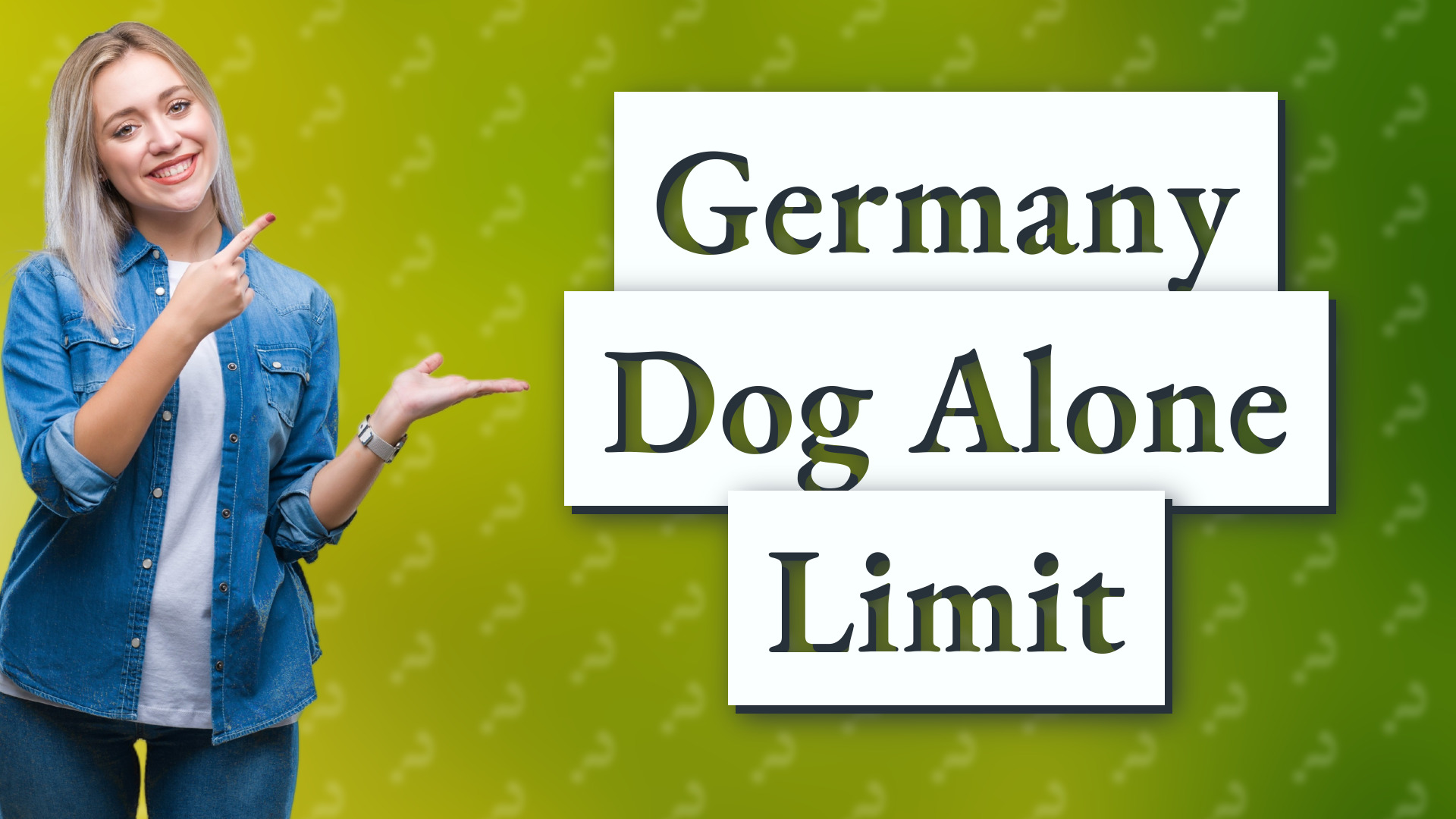Germany Dog Alone Limit