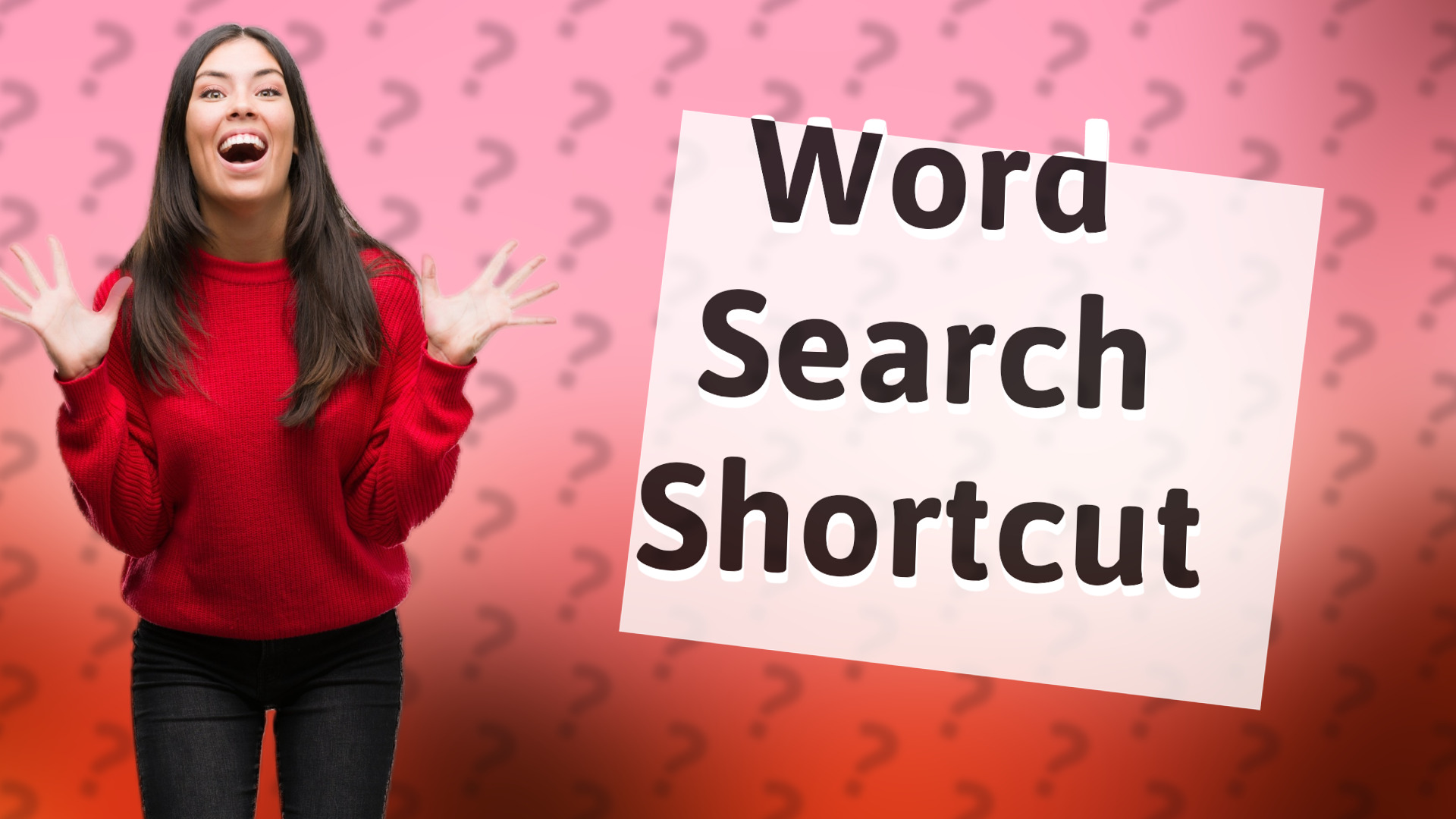 Word Search Shortcut