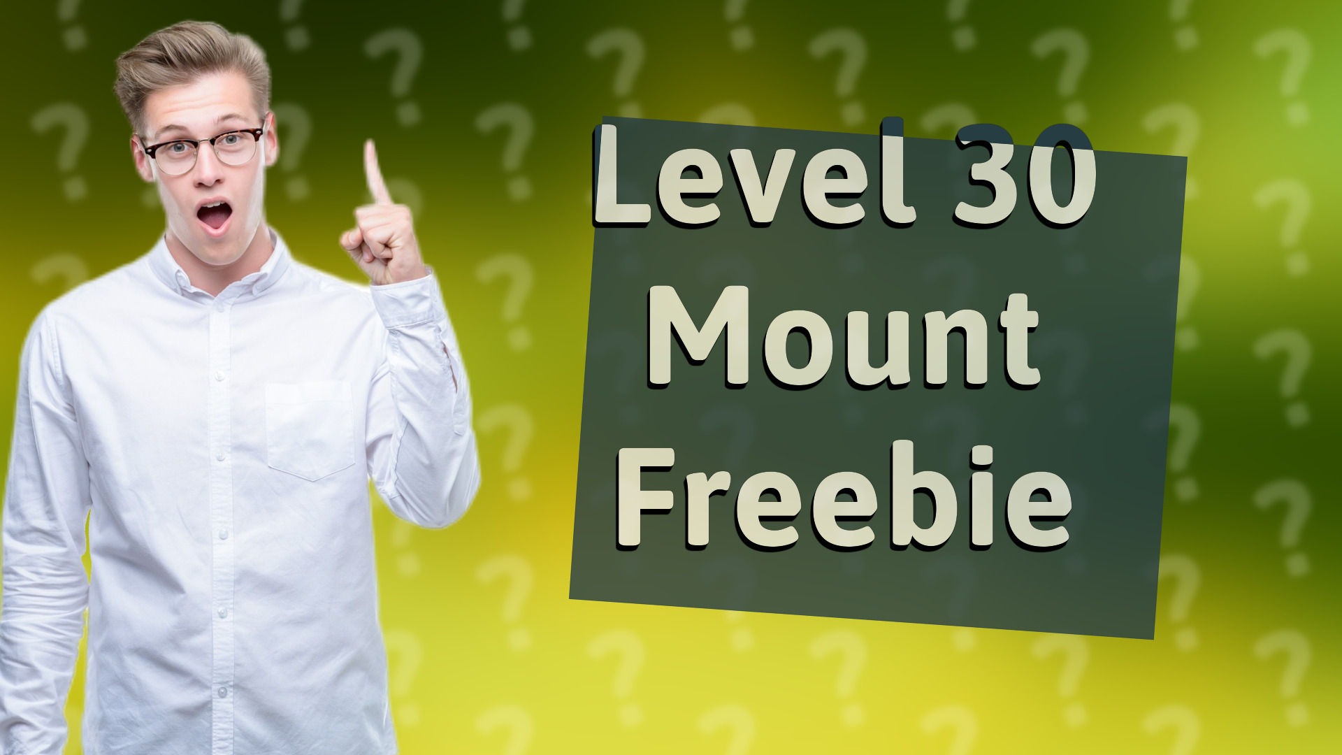 Level 30 Mount Freebie