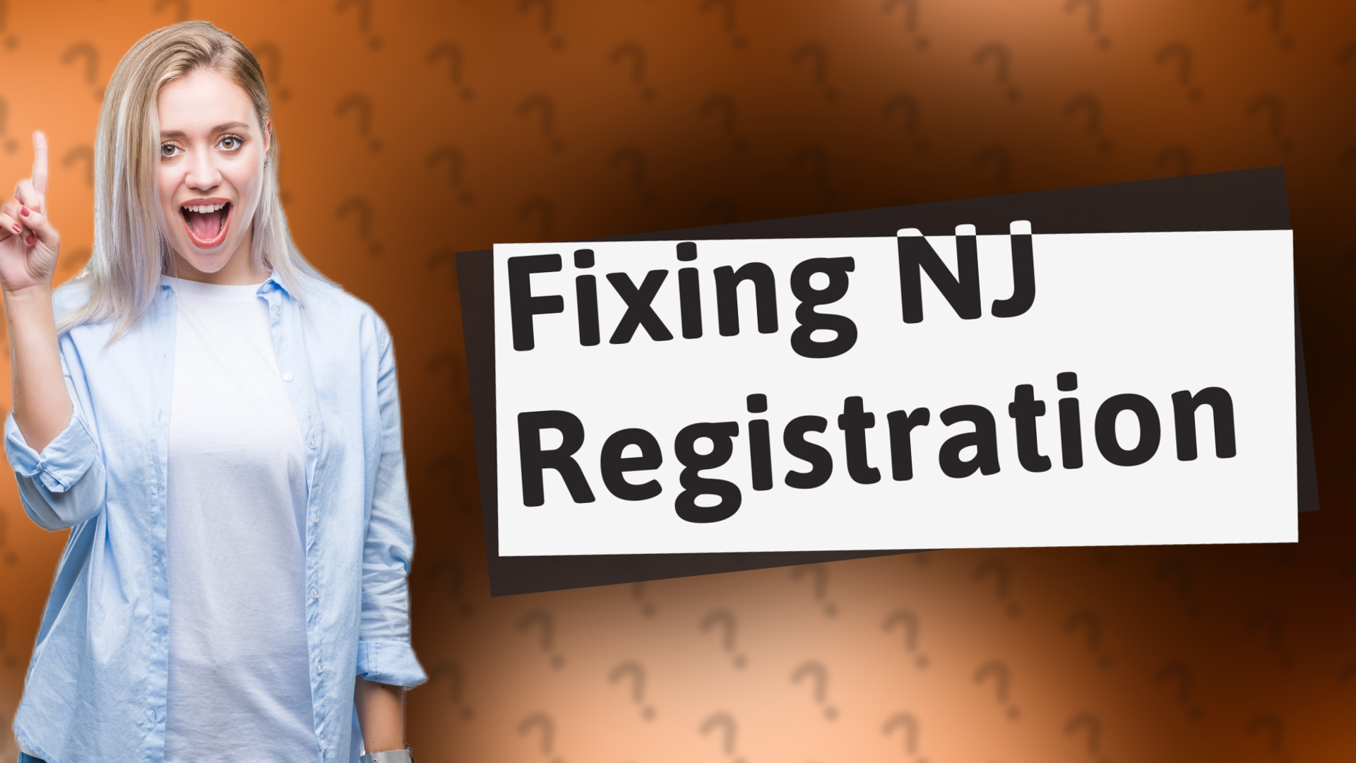 Fixing NJ Registration