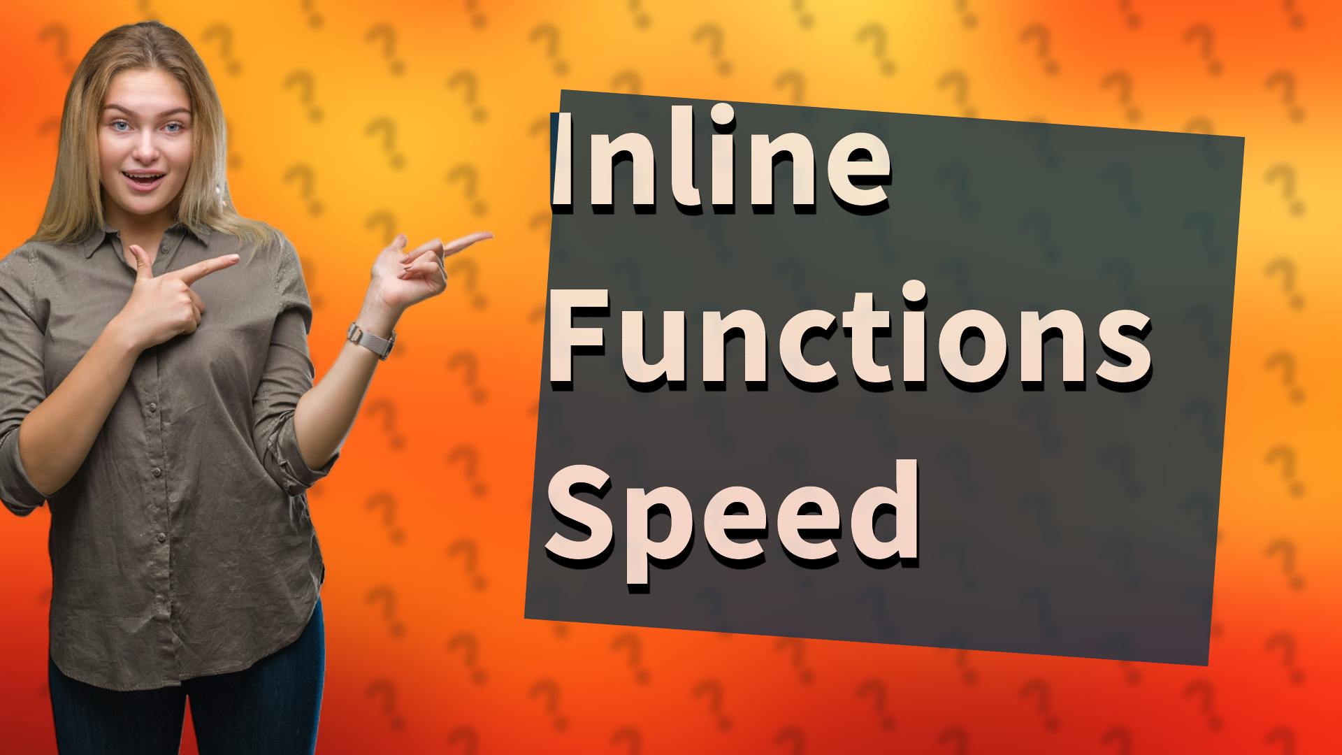Inline Functions Speed
