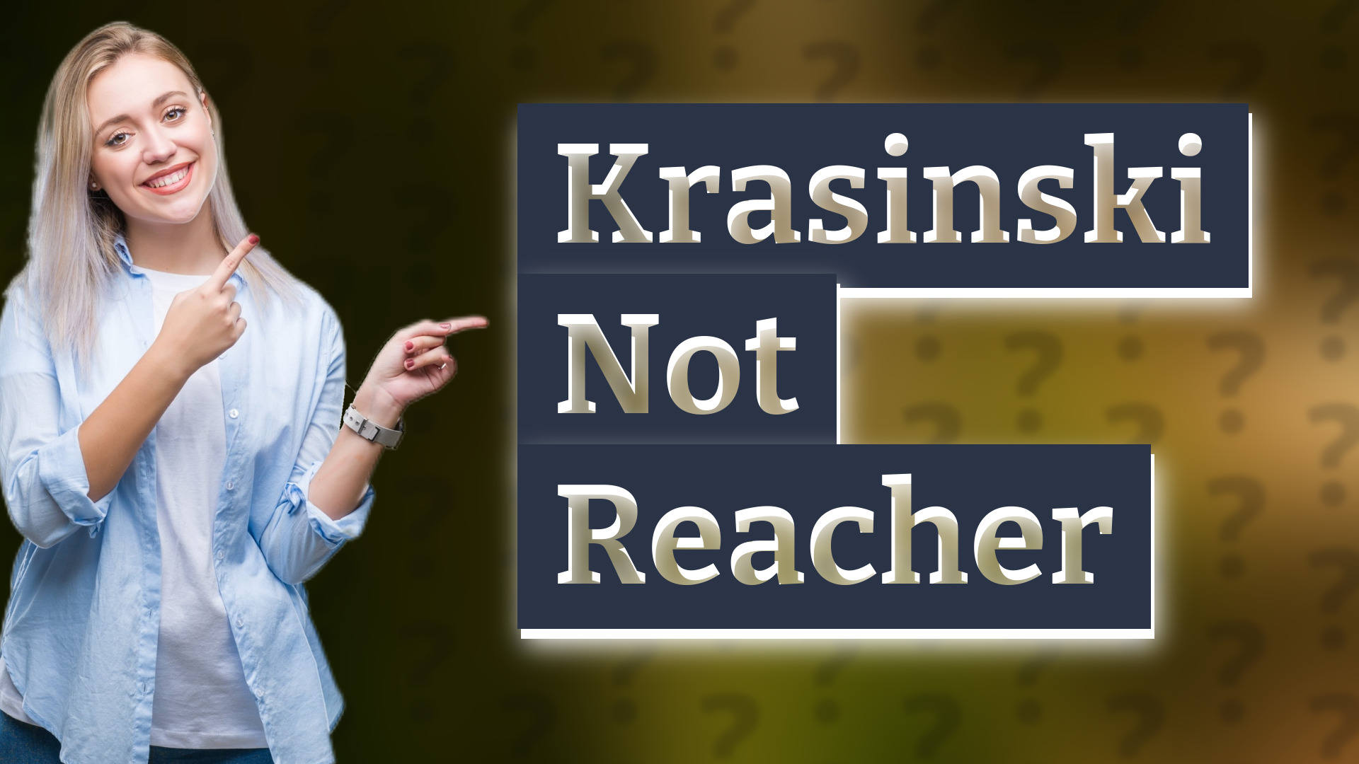 Krasinski Not Reacher