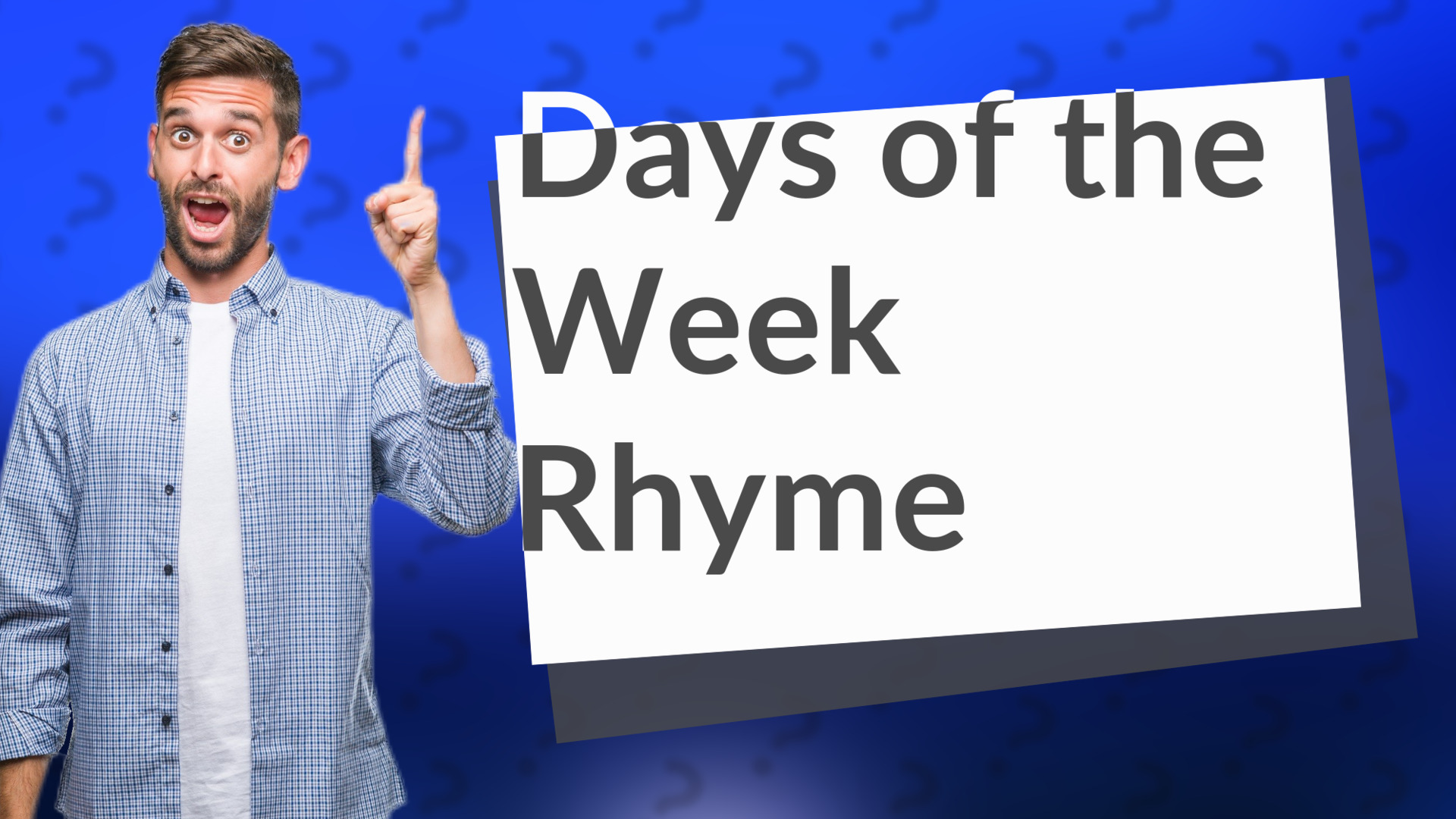 Days of the Week Rhyme
