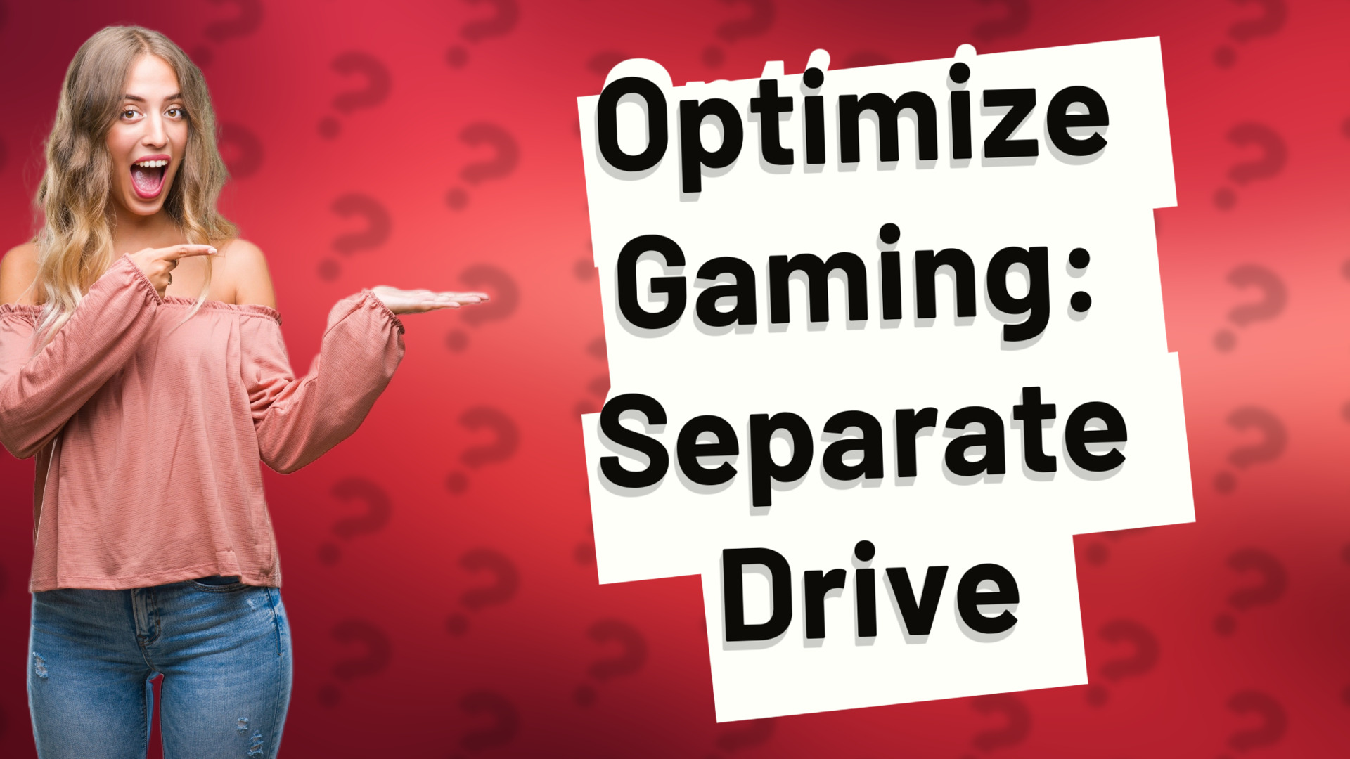 Optimize Gaming: Separate Drive