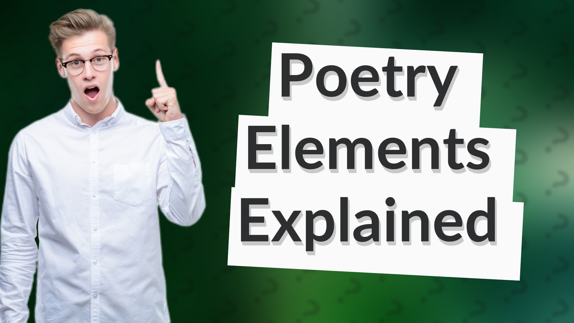 Poetry Elements Explained