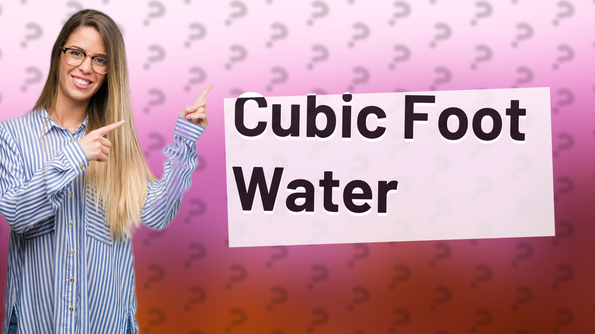 Cubic Foot Water