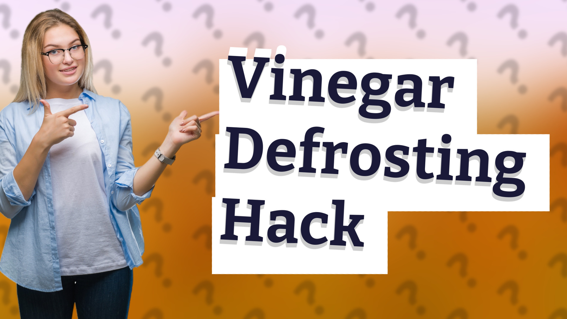 Vinegar Defrosting Hack