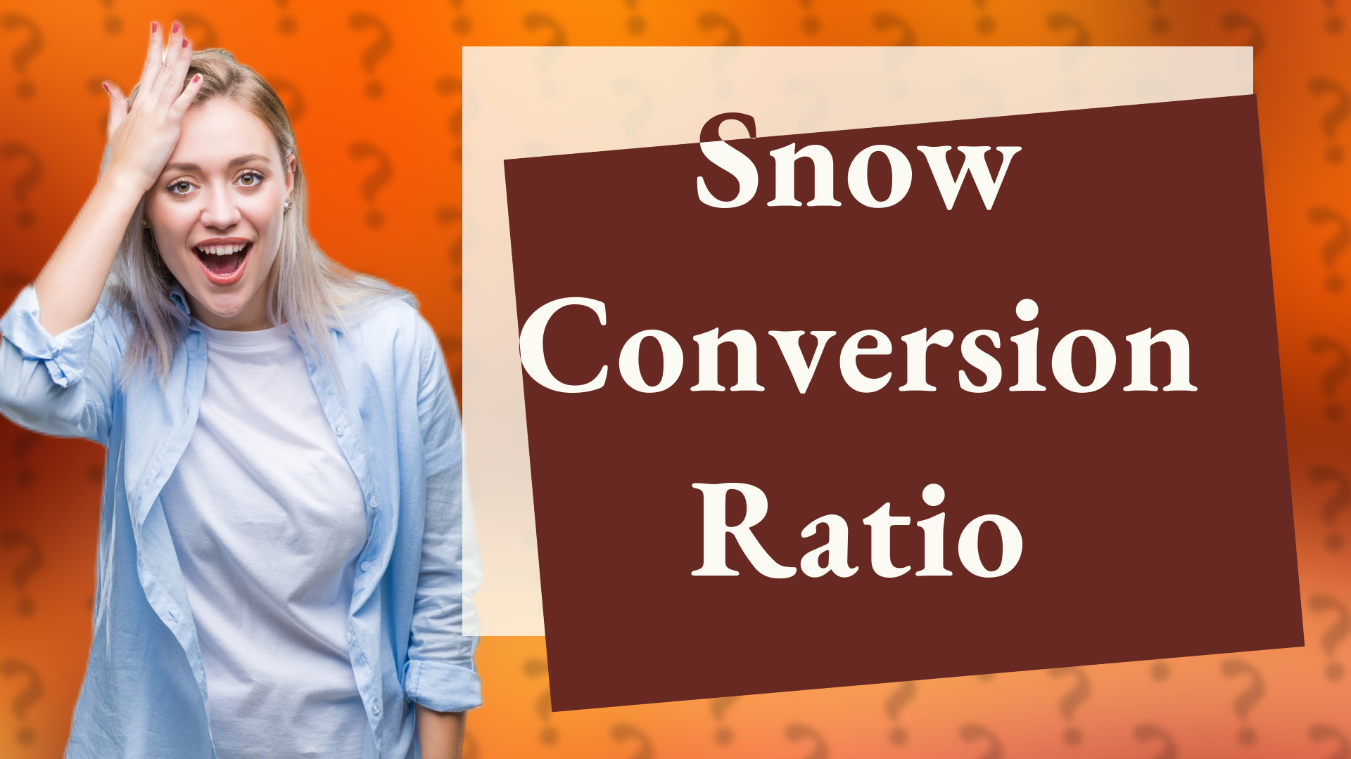 Snow Conversion Ratio