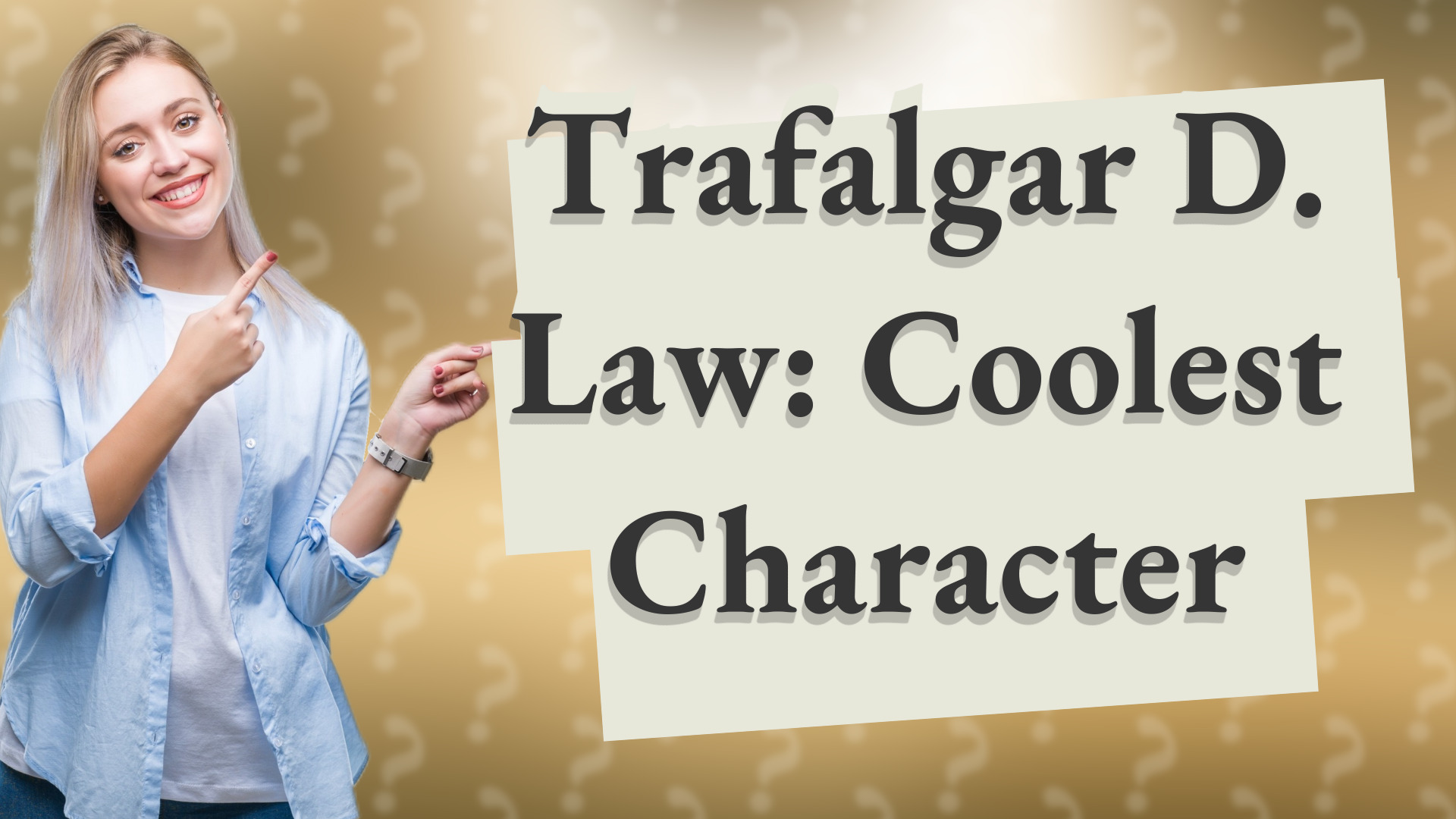 Trafalgar D. Law: Coolest Character
