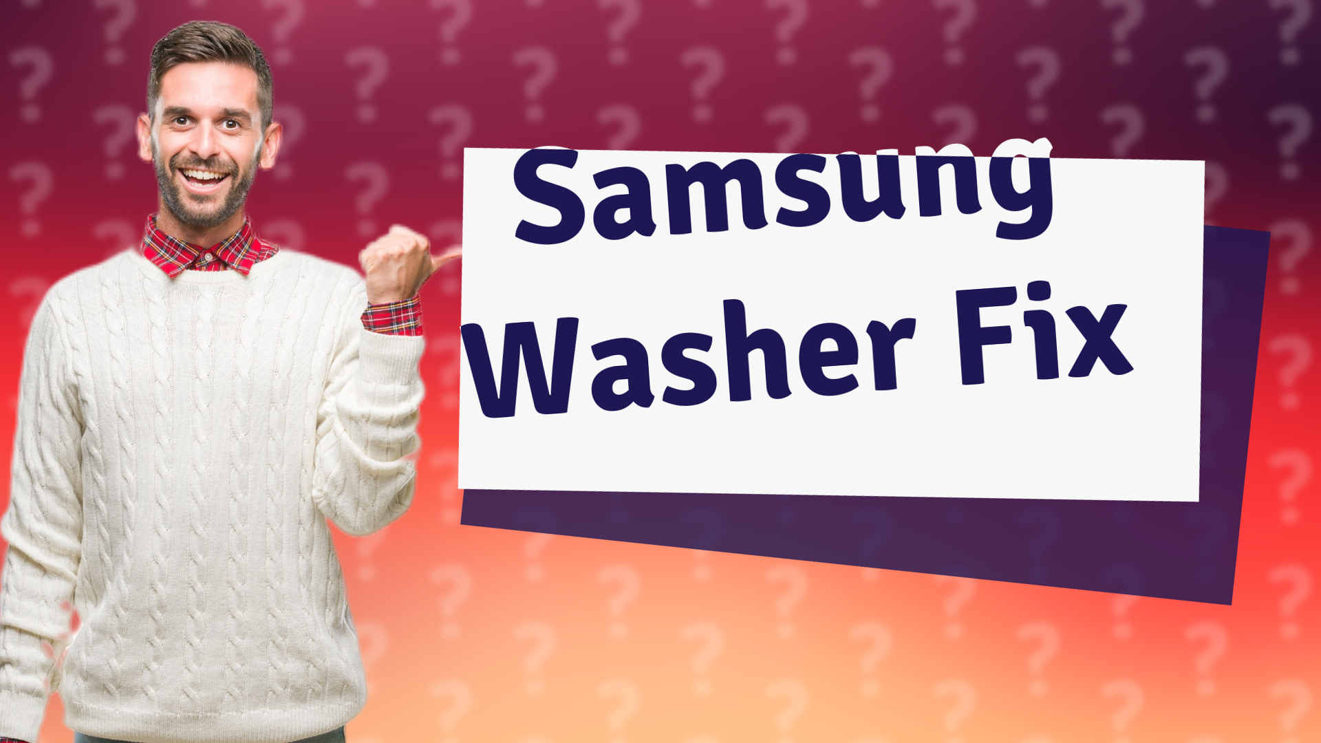 Samsung Washer Fix