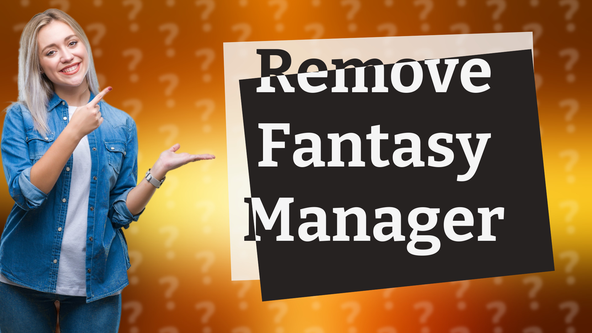 Remove Fantasy Manager