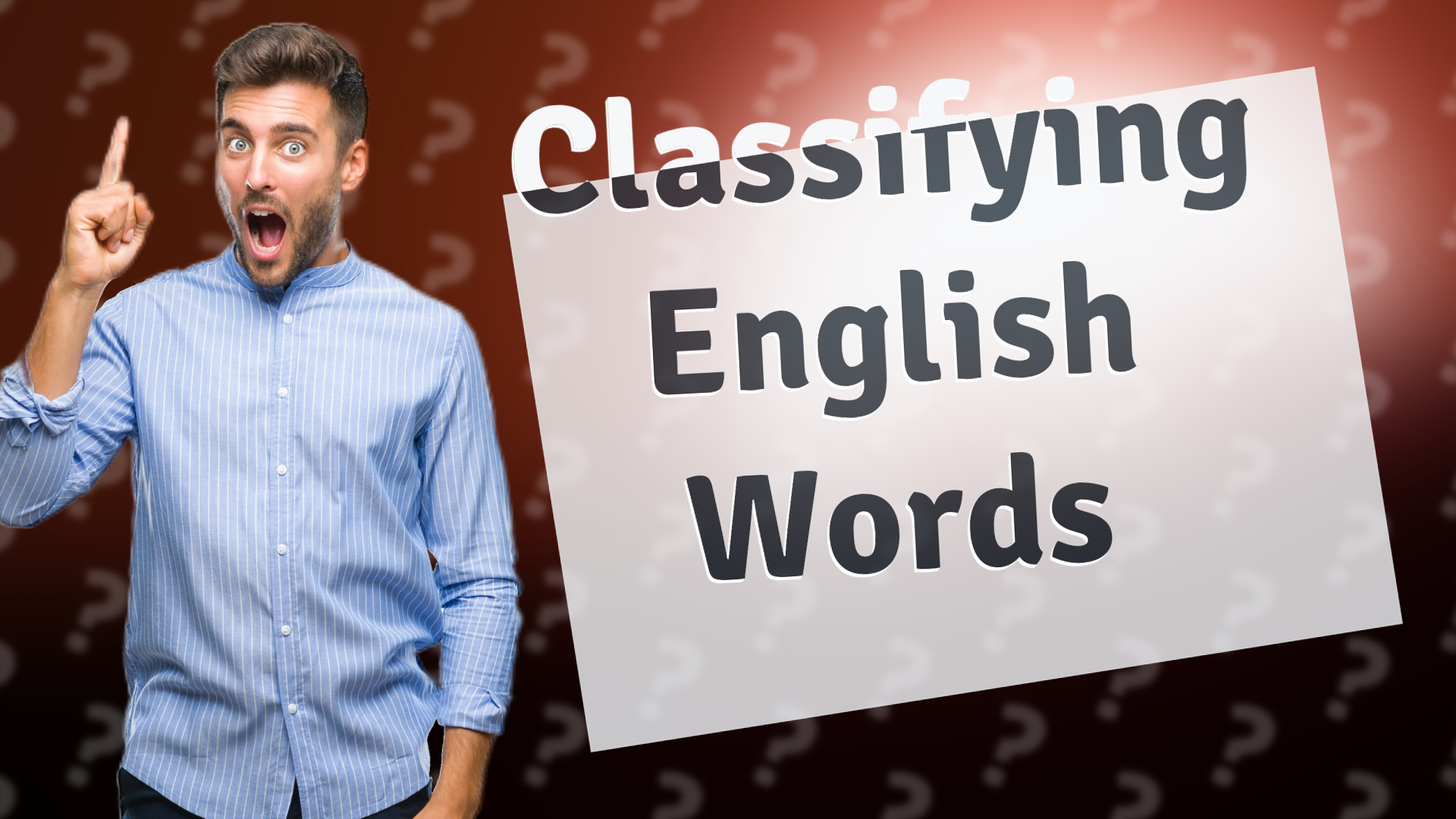Classifying English Words