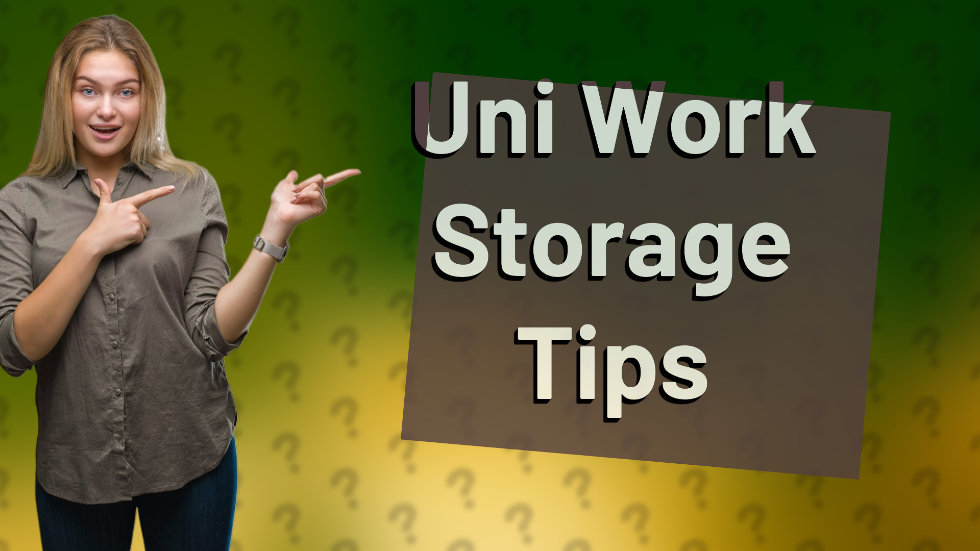 Uni Work Storage Tips