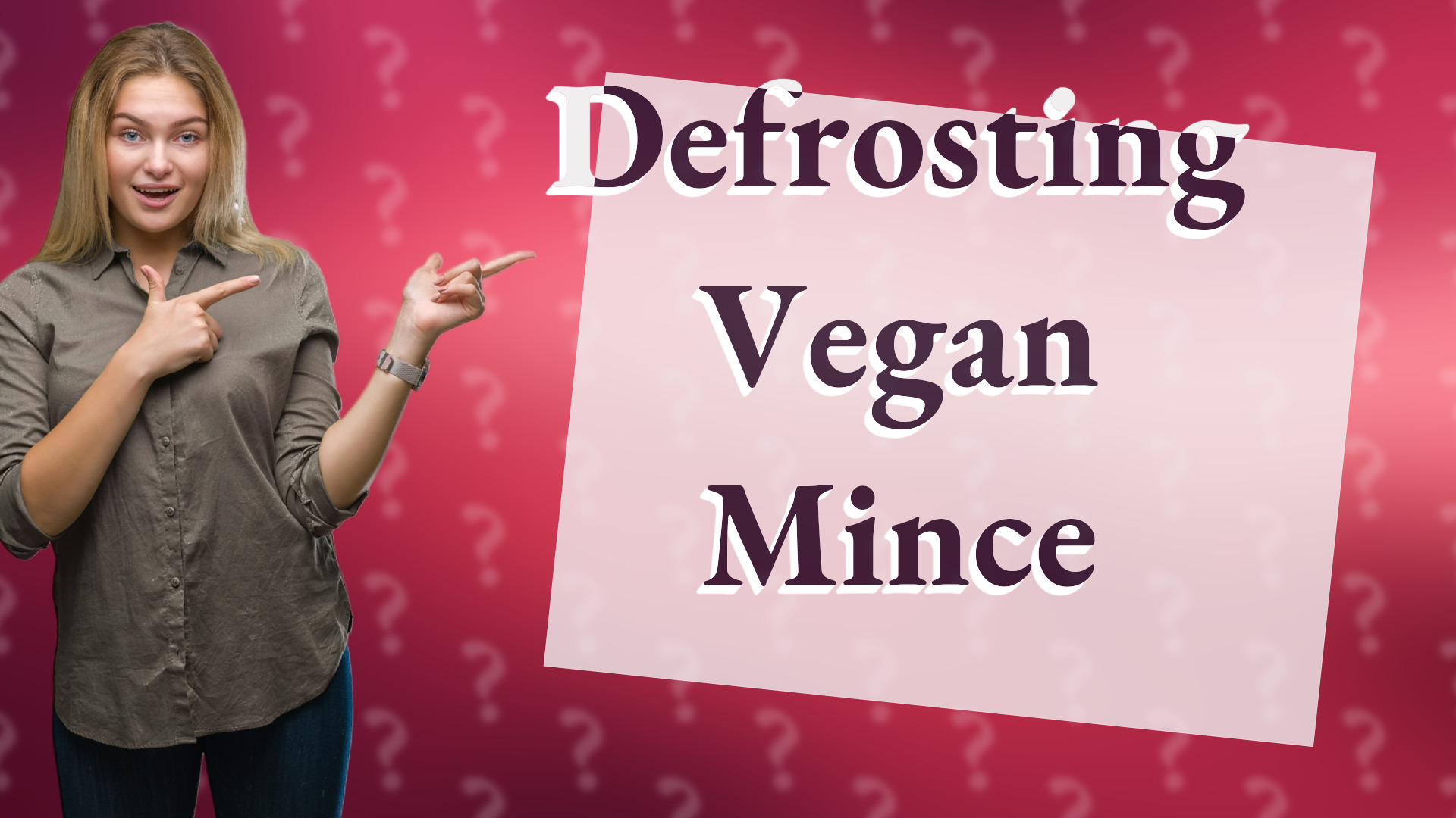 Defrosting Vegan Mince