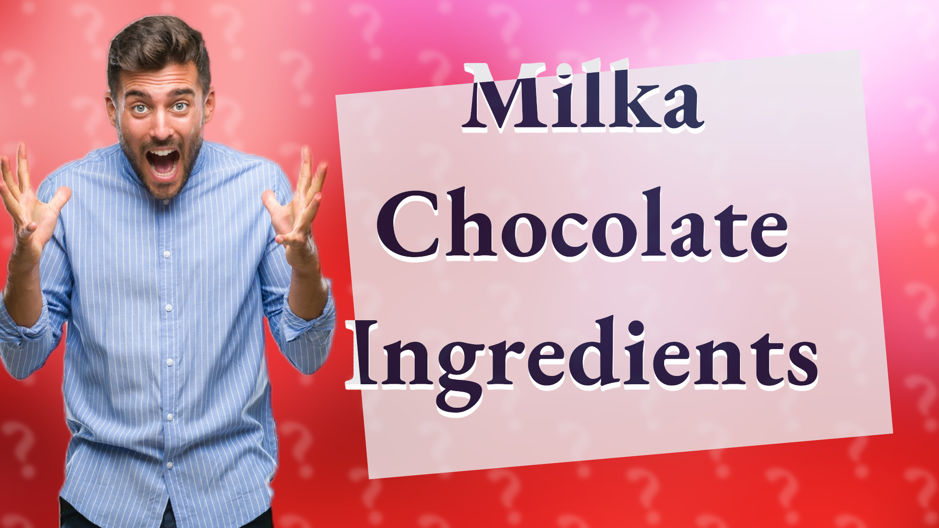 Milka Chocolate Ingredients