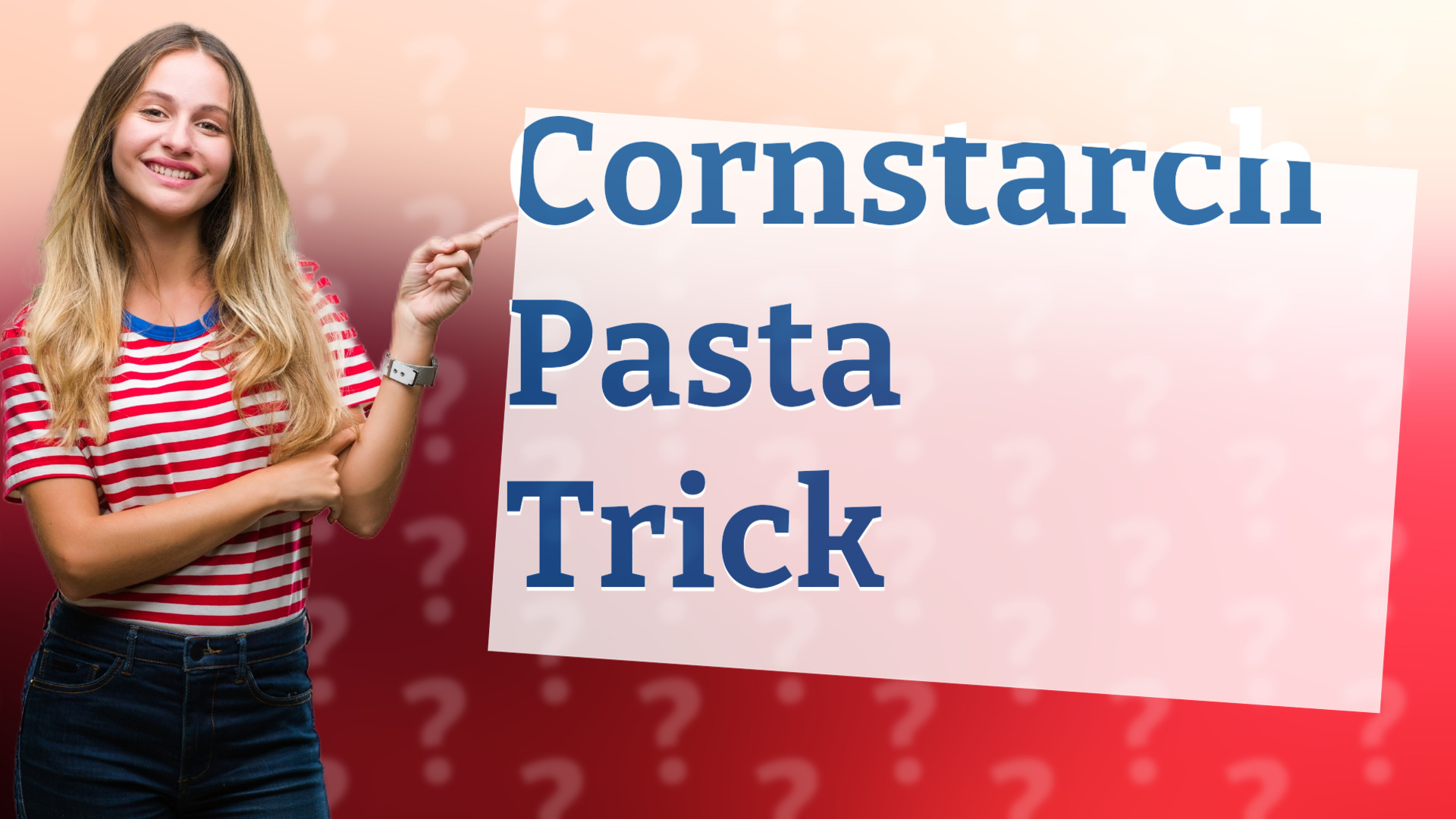 Cornstarch Pasta Trick