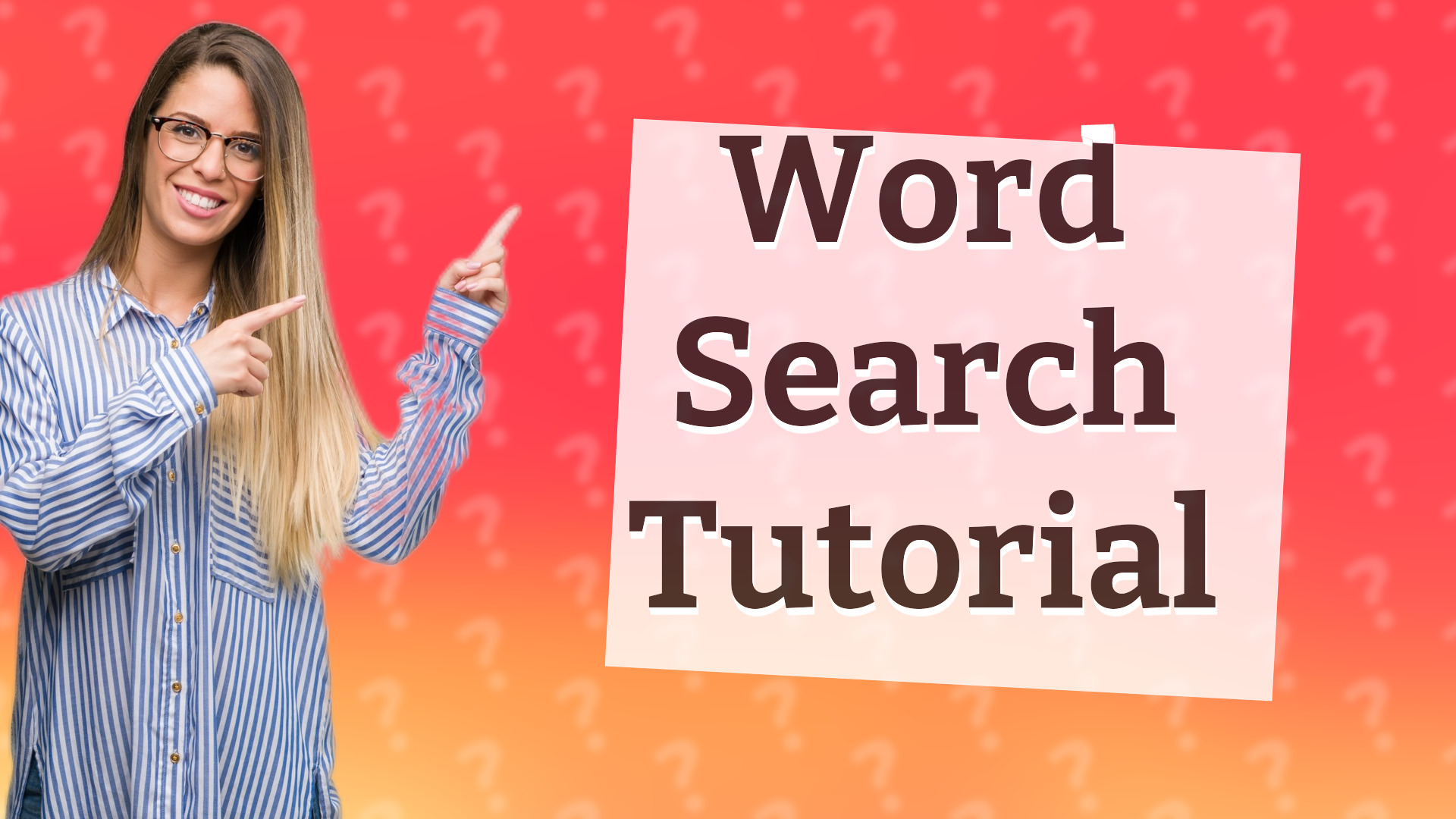 Word Search Tutorial