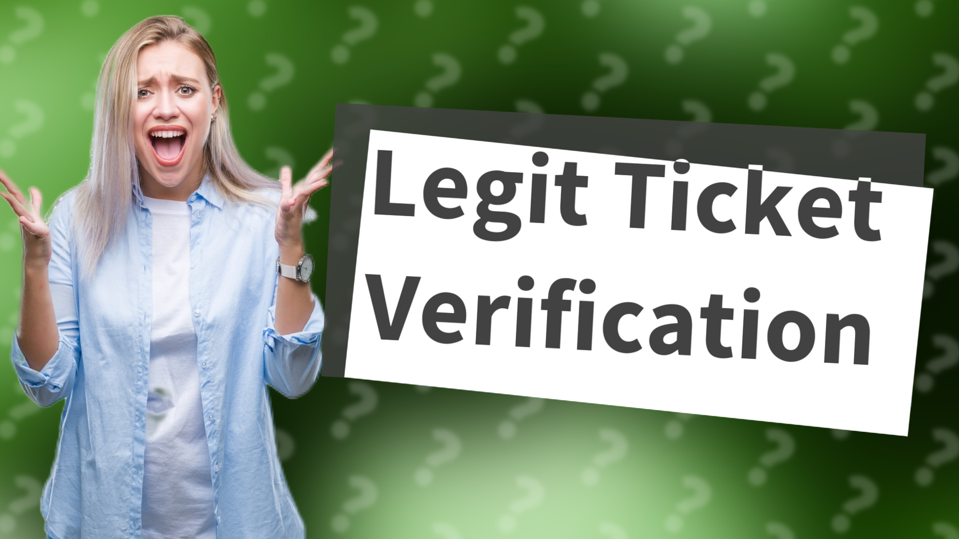 Legit Ticket Verification