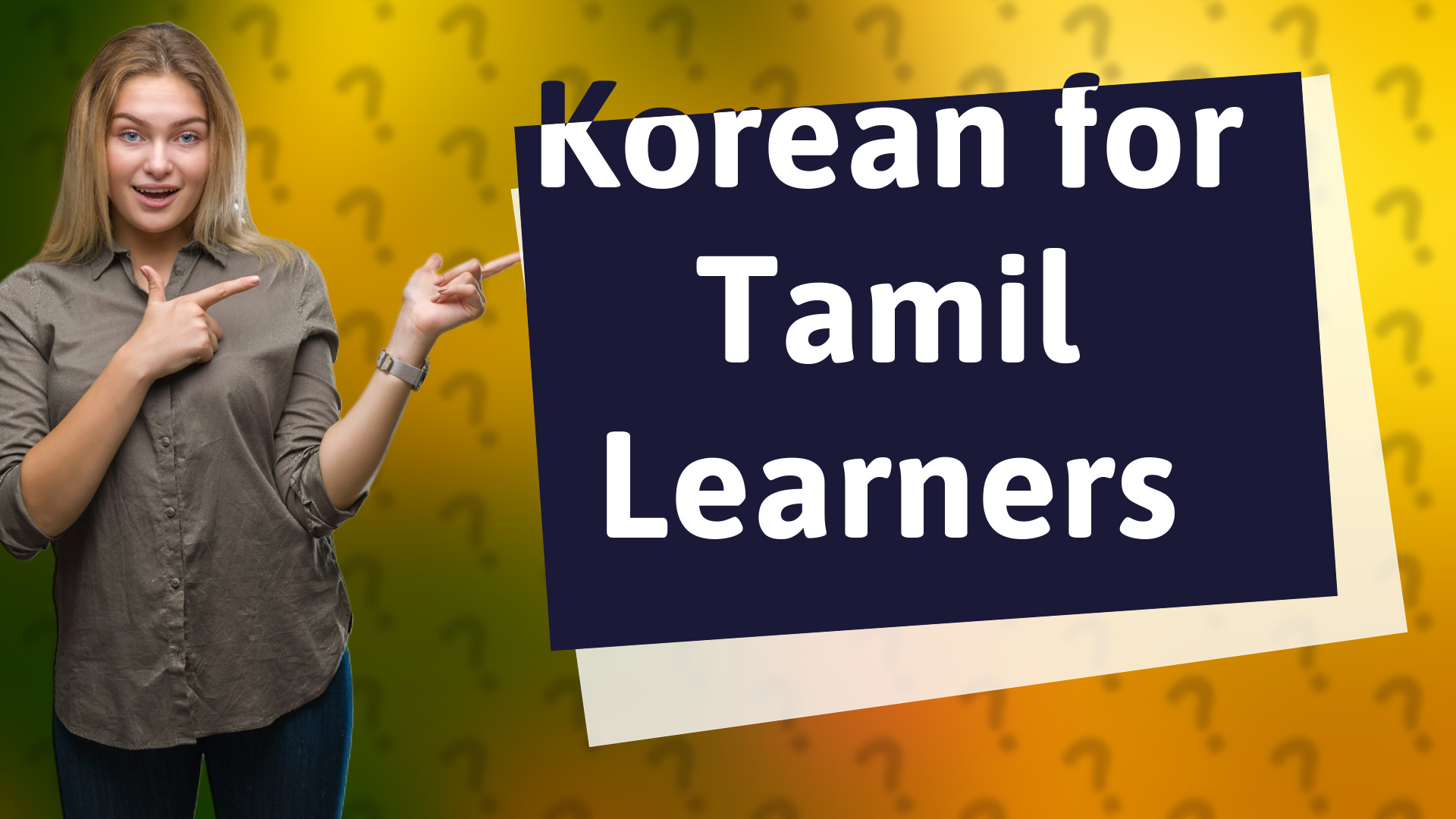 Korean for Tamil Learners