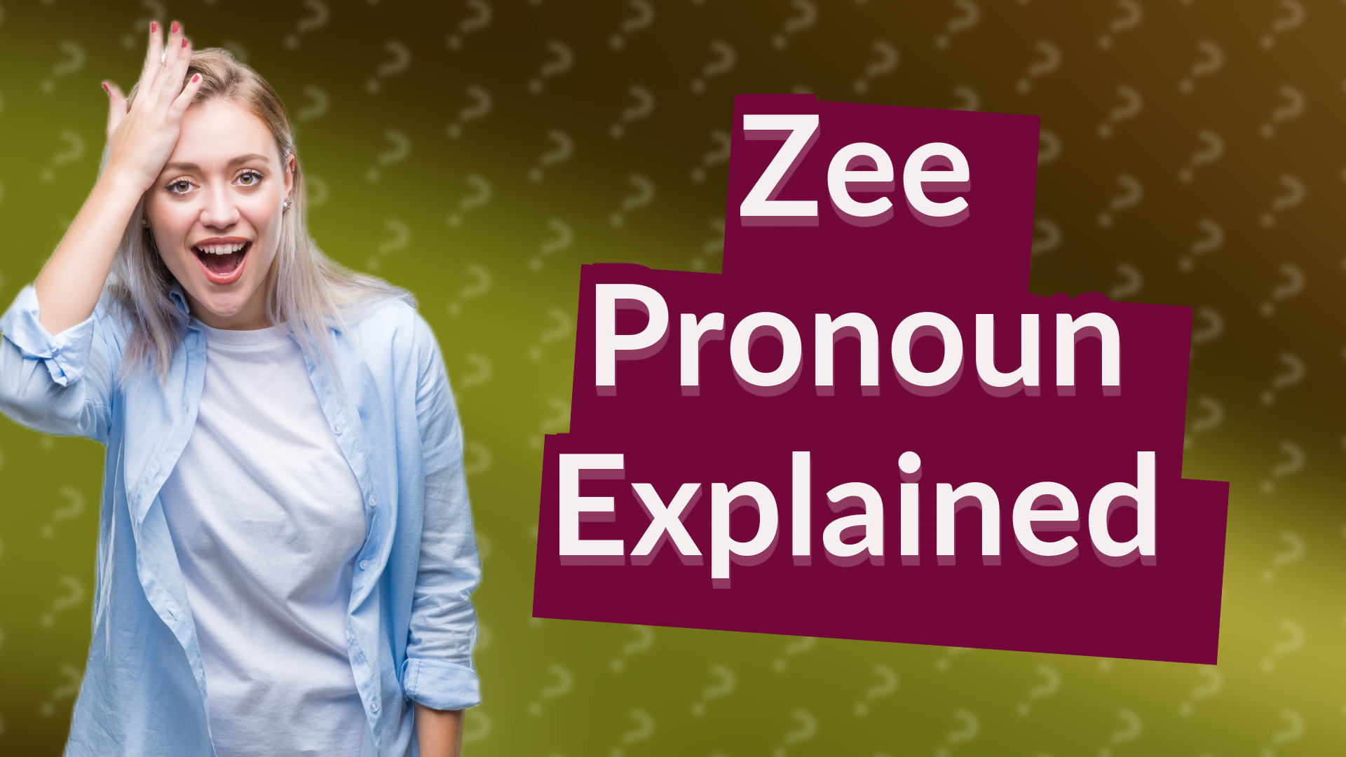 Zee Pronoun Explained