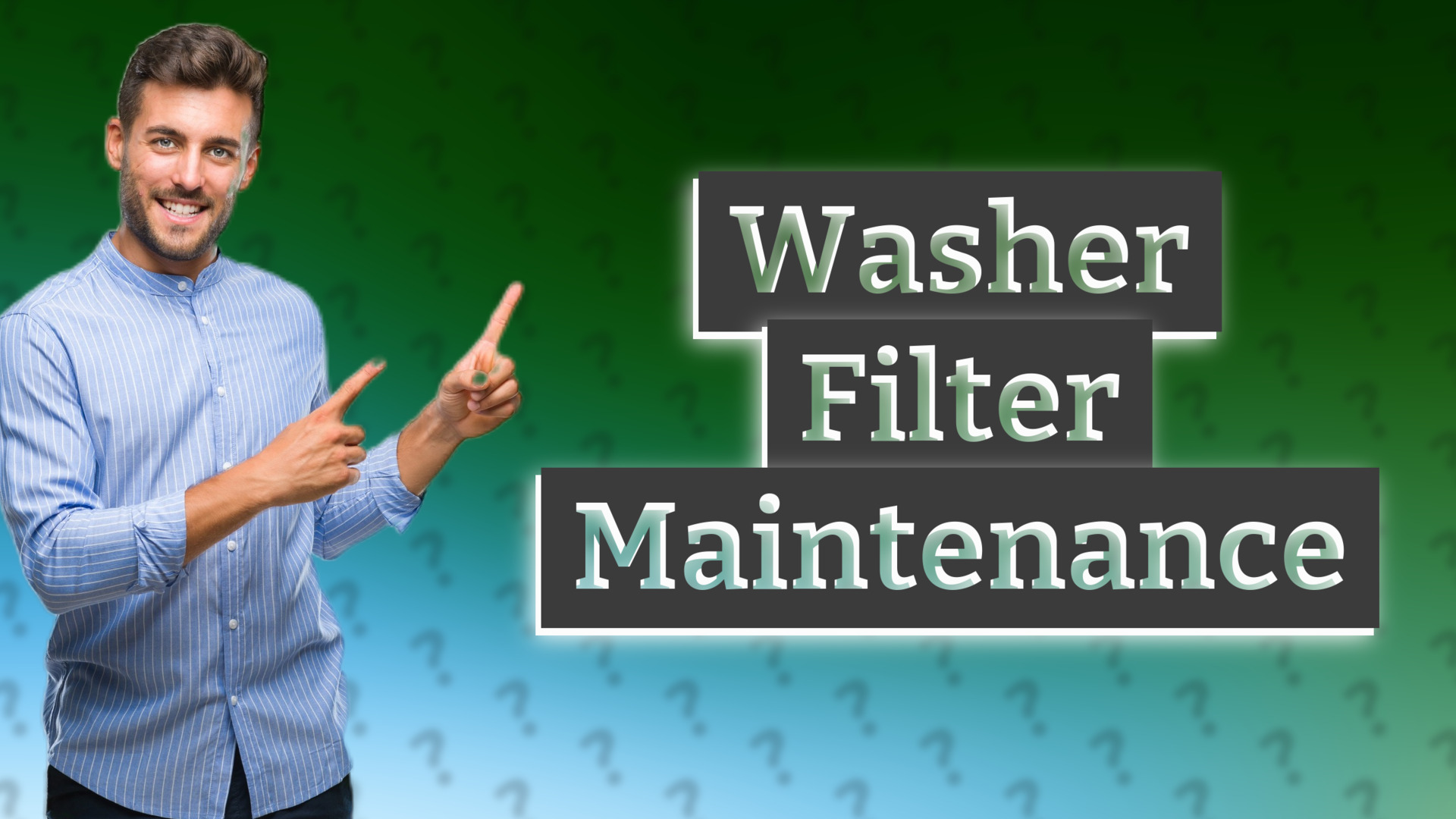 Washer Filter Maintenance