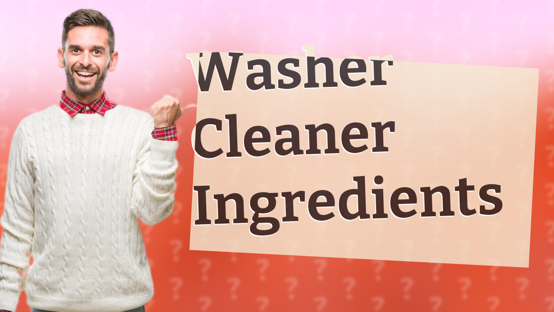 Washer Cleaner Ingredients