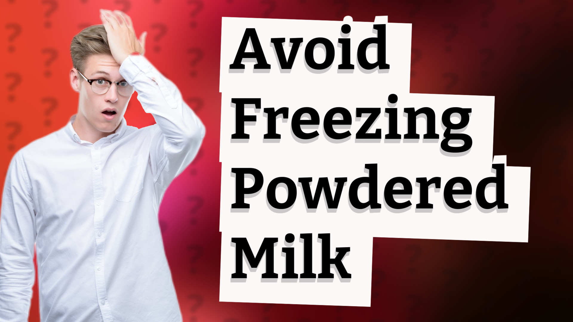 Avoid Freezing Powdered Milk