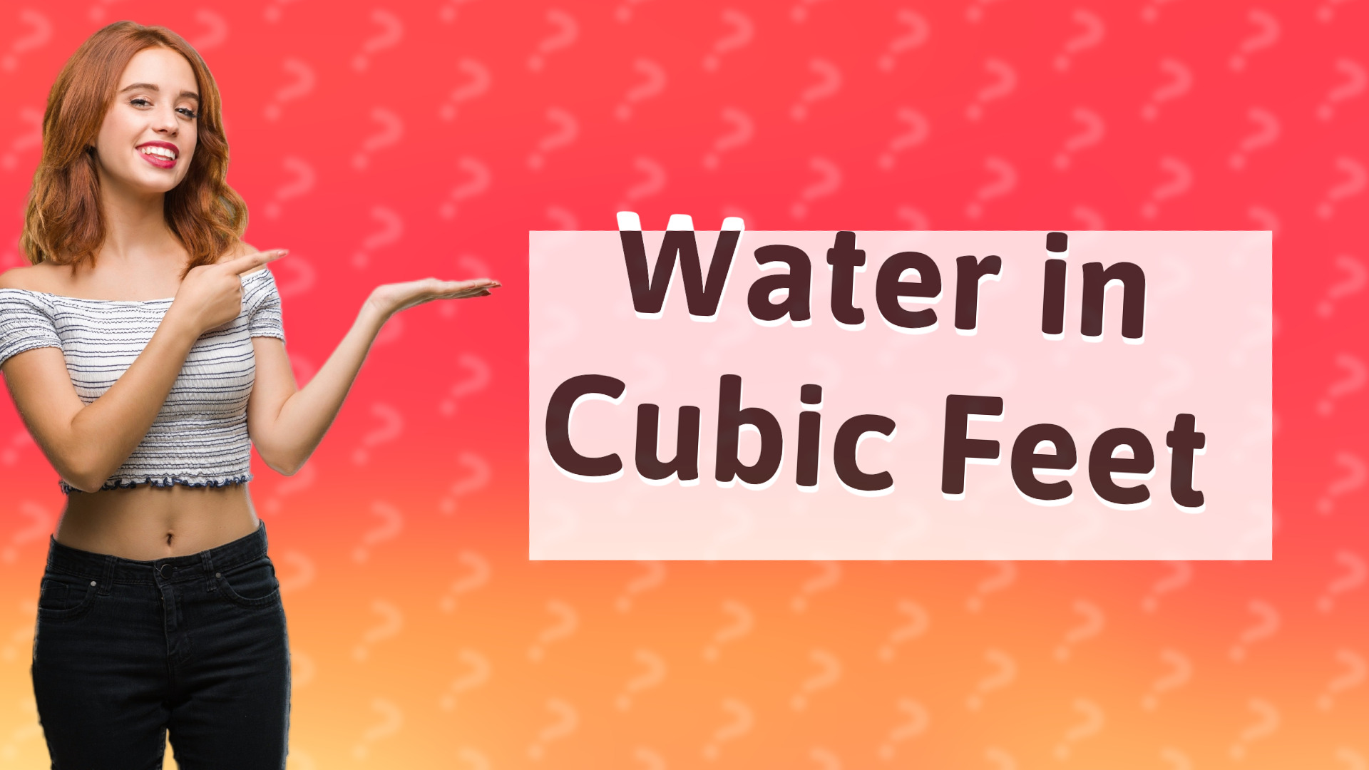 Water in Cubic Feet