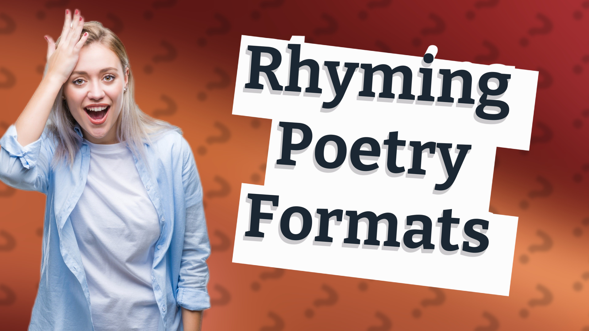 Rhyming Poetry Formats