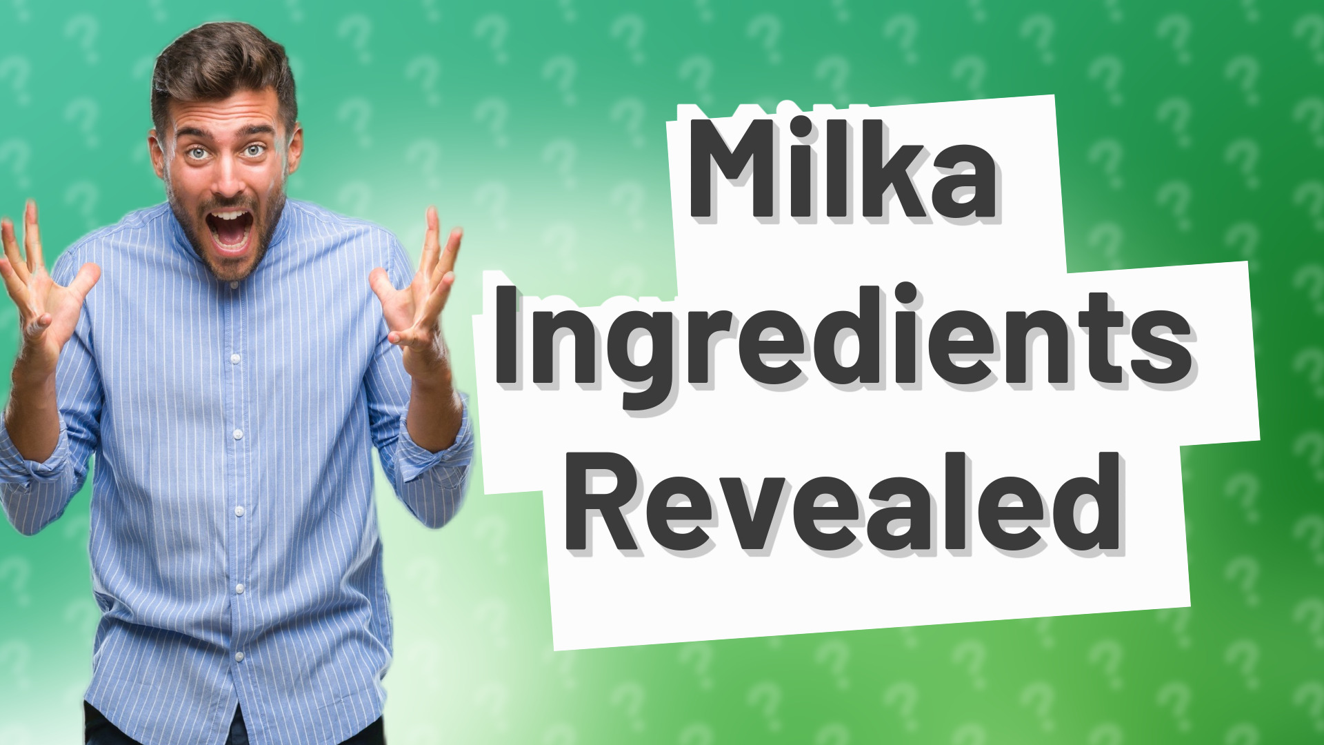 Milka Ingredients Revealed