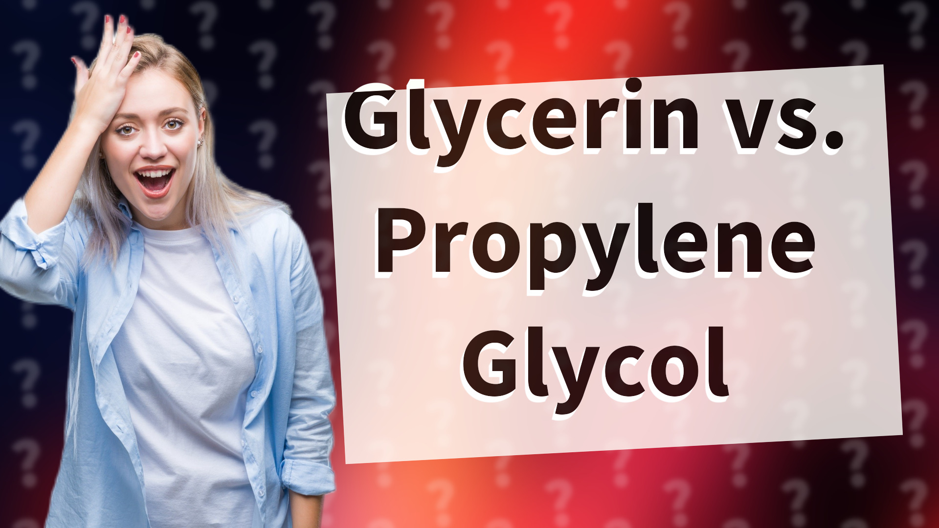 Glycerin vs. Propylene Glycol