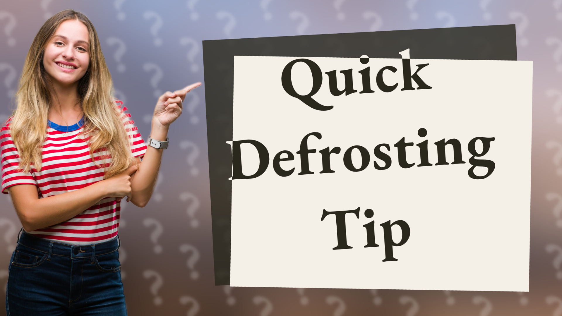 Quick Defrosting Tip