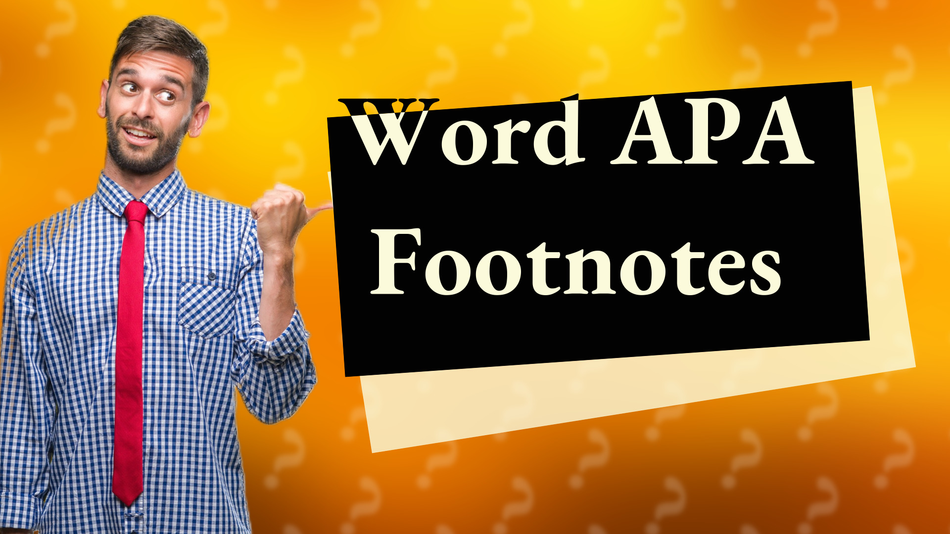 Word APA Footnotes