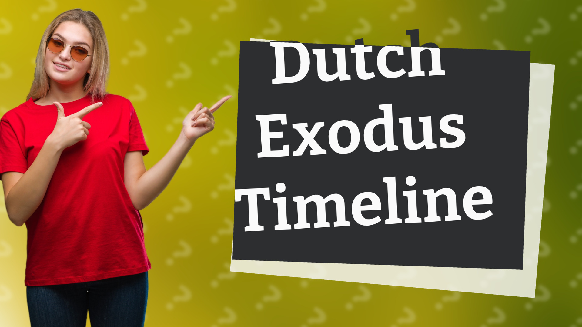Dutch Exodus Timeline