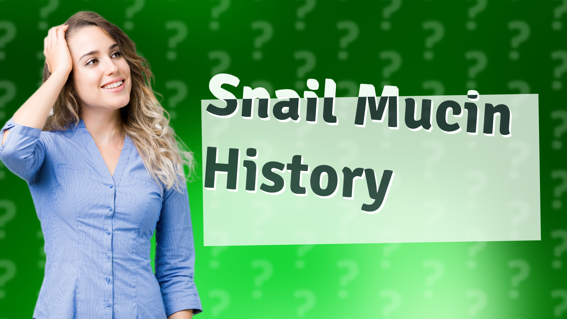 Snail Mucin History