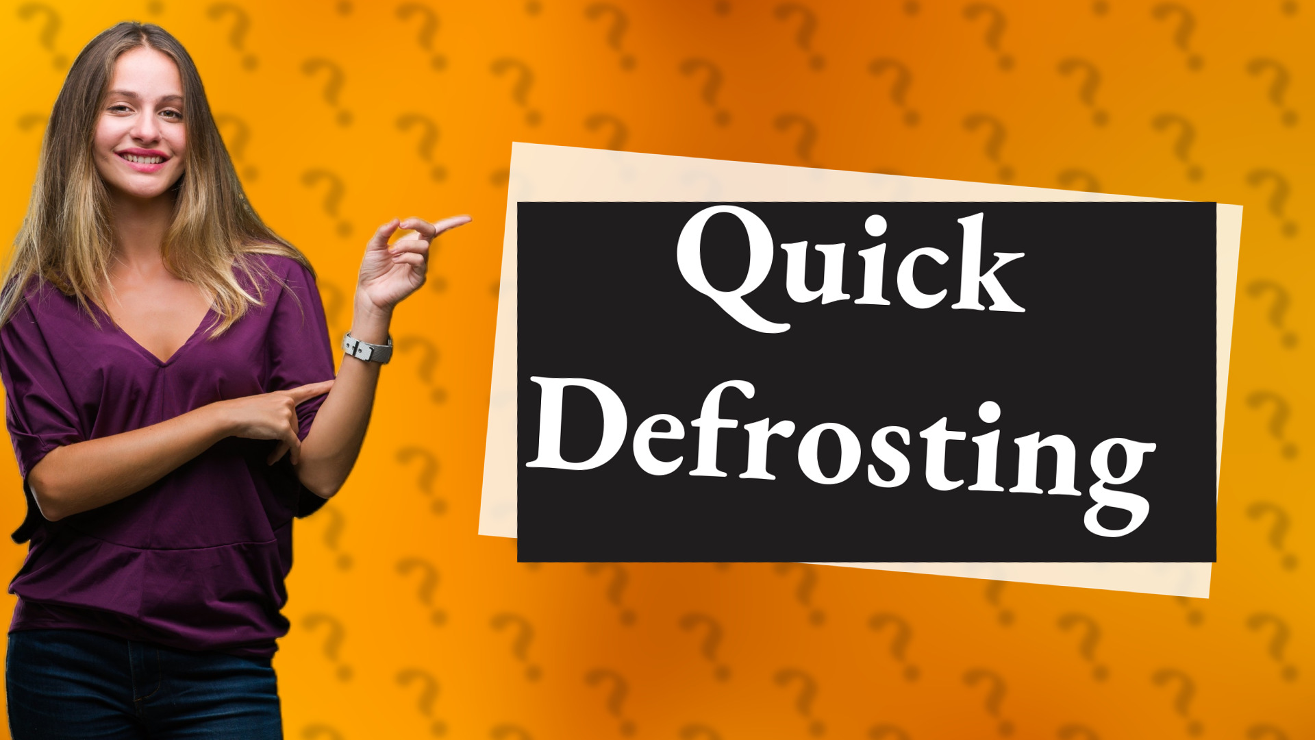 Quick Defrosting
