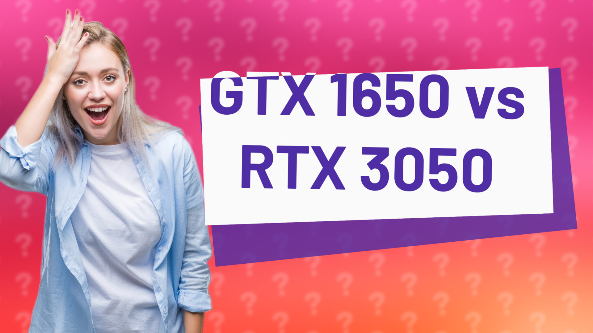 GTX 1650 vs RTX 3050