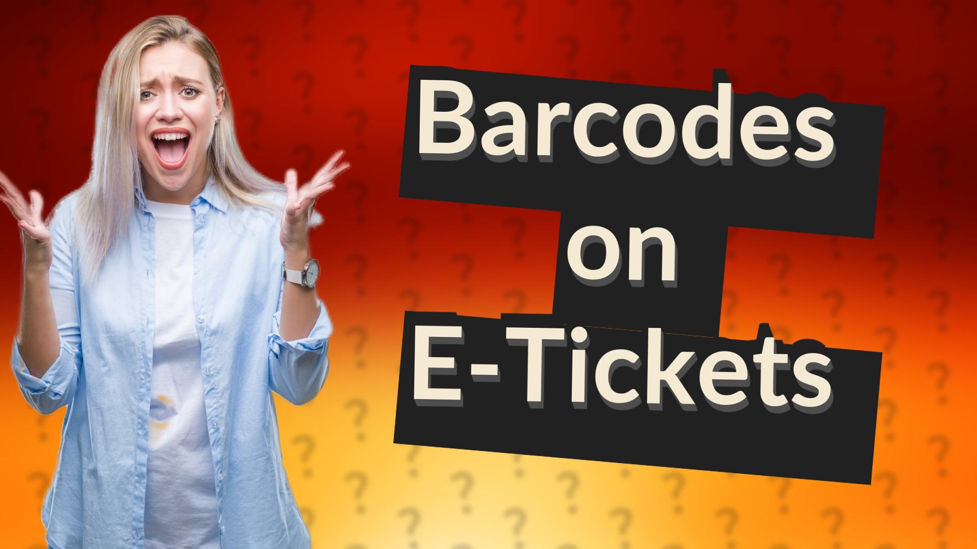 Barcodes on E-Tickets