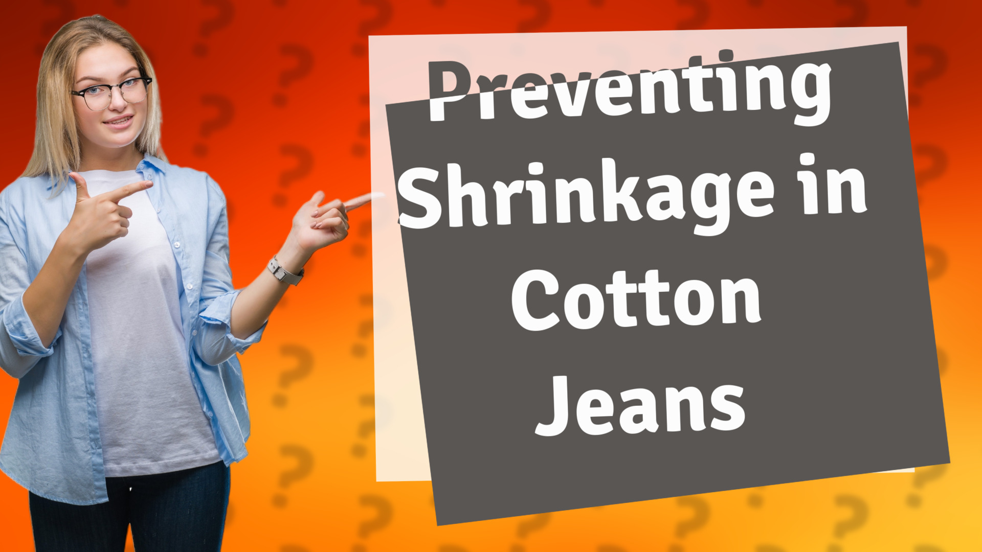 Preventing Shrinkage in Cotton Jeans