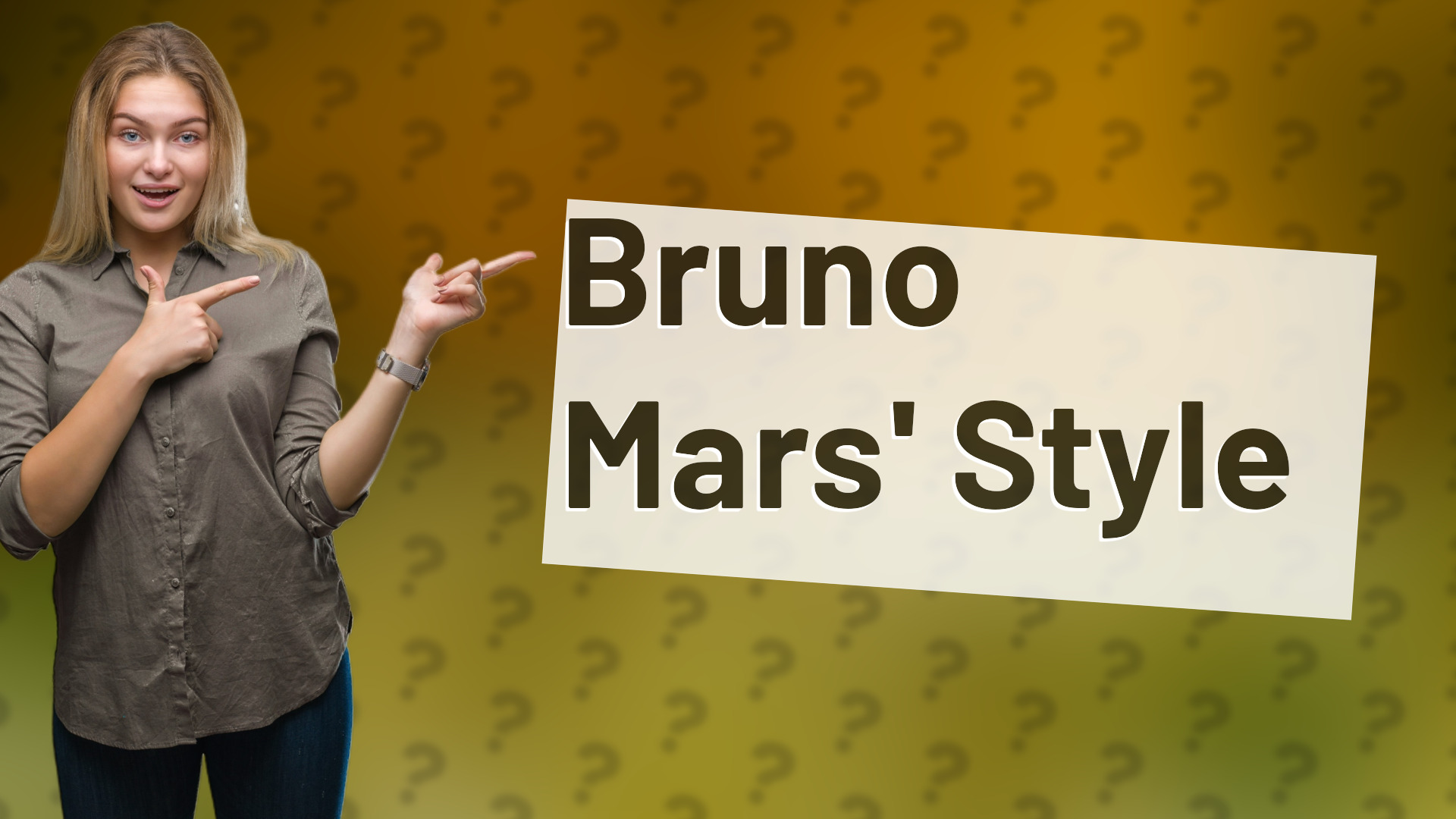 Bruno Mars' Style