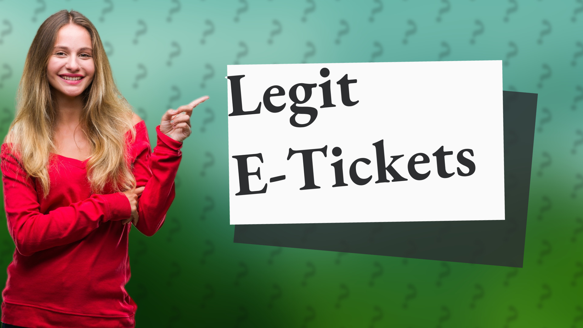 Legit E-Tickets