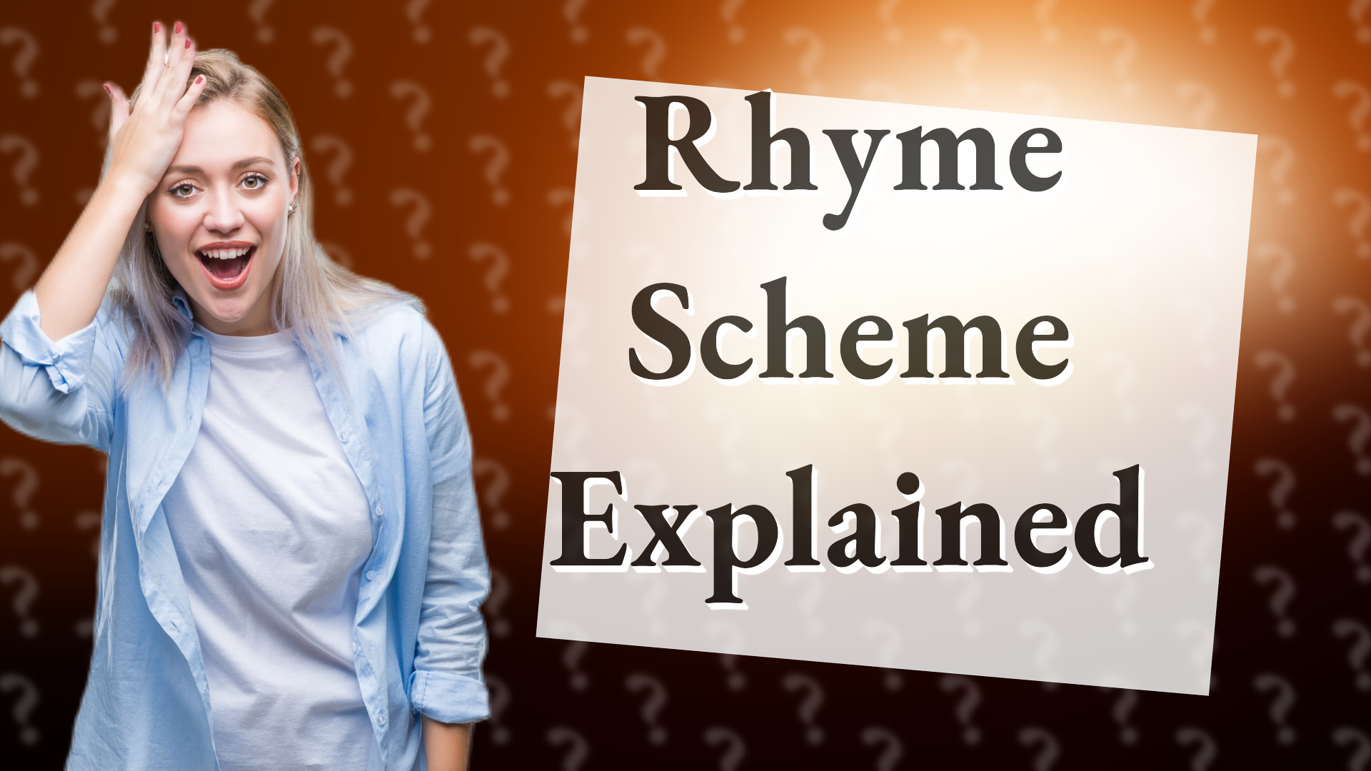 Rhyme Scheme Explained