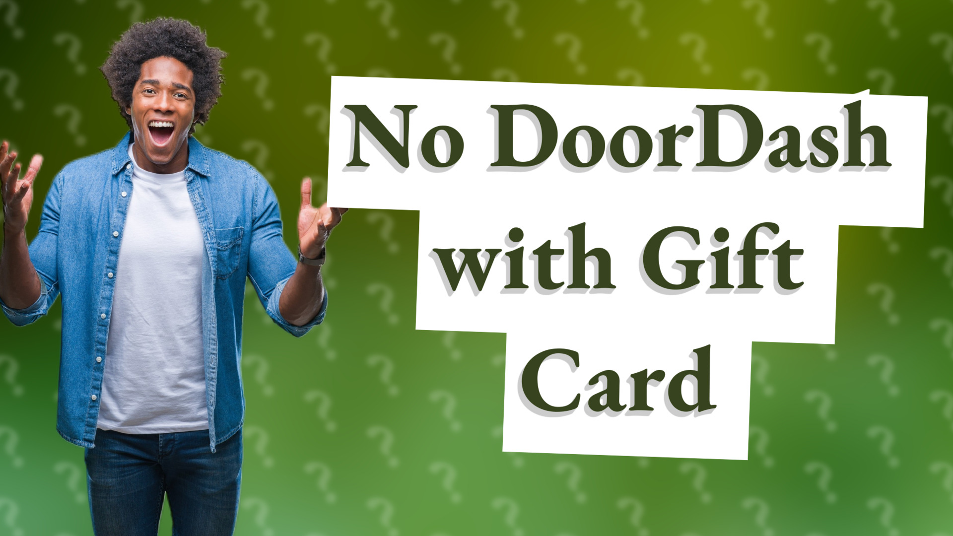 No DoorDash with Gift Card